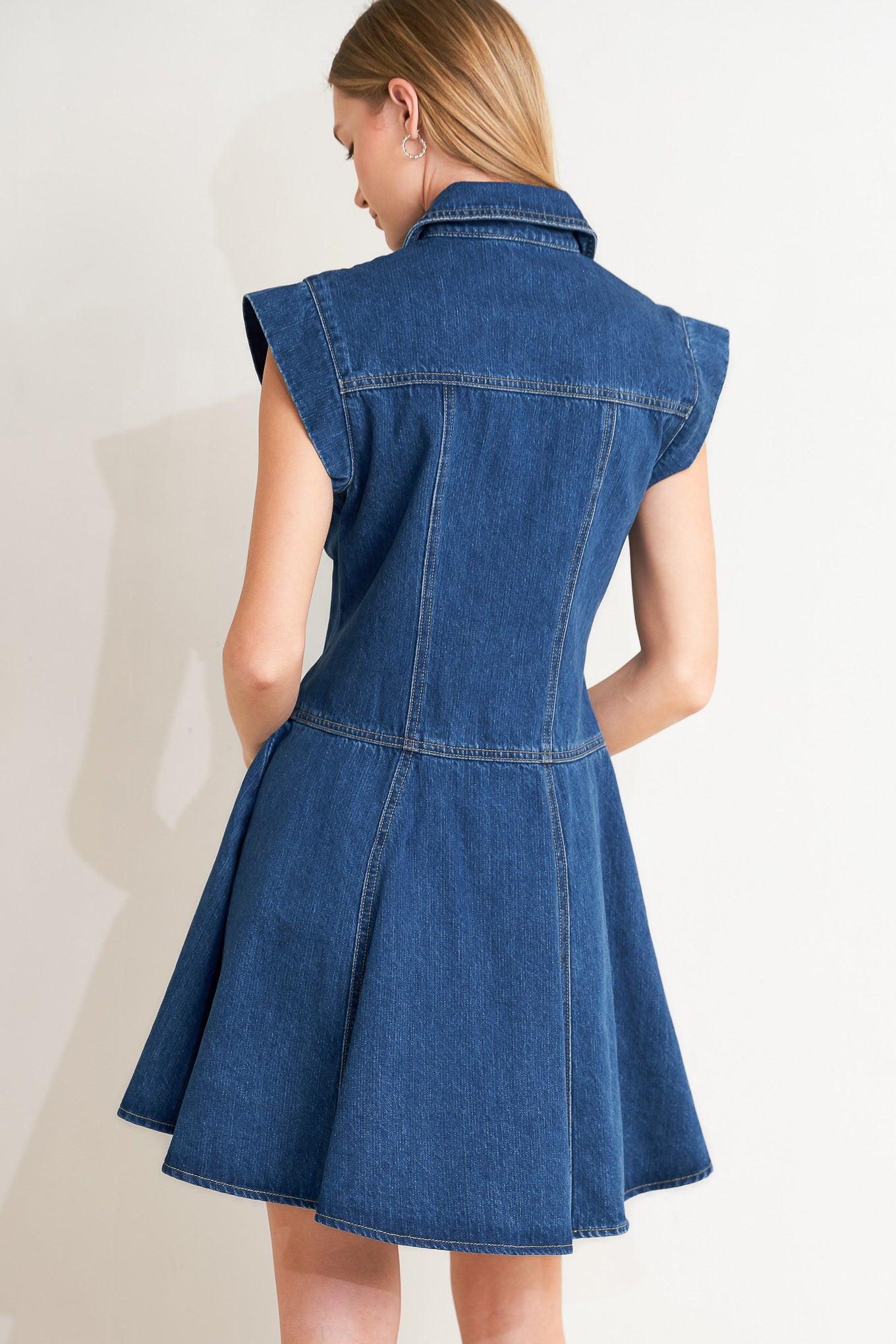 Blue Crush Denim Mini Dress - Image 2