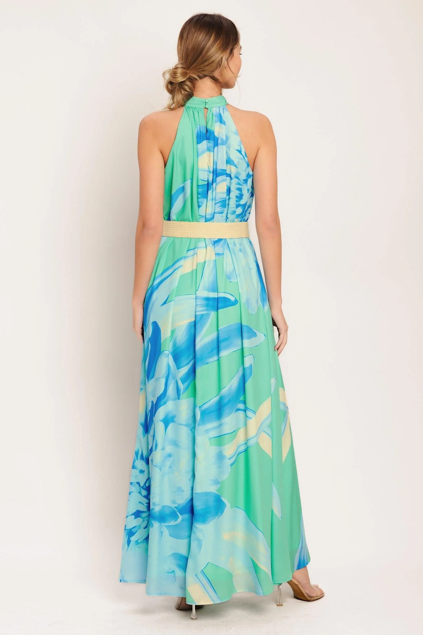 Blue Horizon Woven Maxi Dress - Image 2