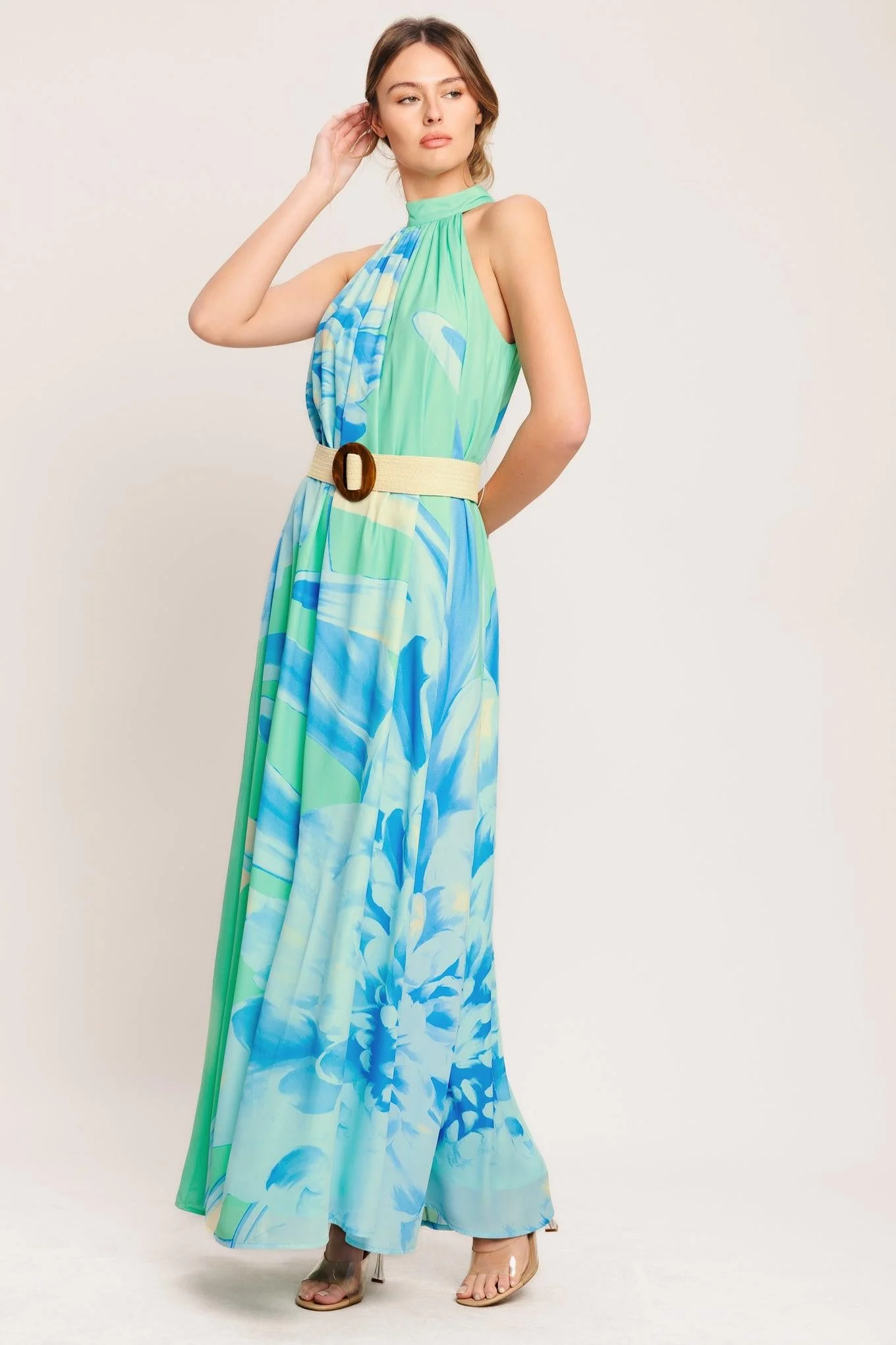 Blue Horizon Woven Maxi Dress - Image 6