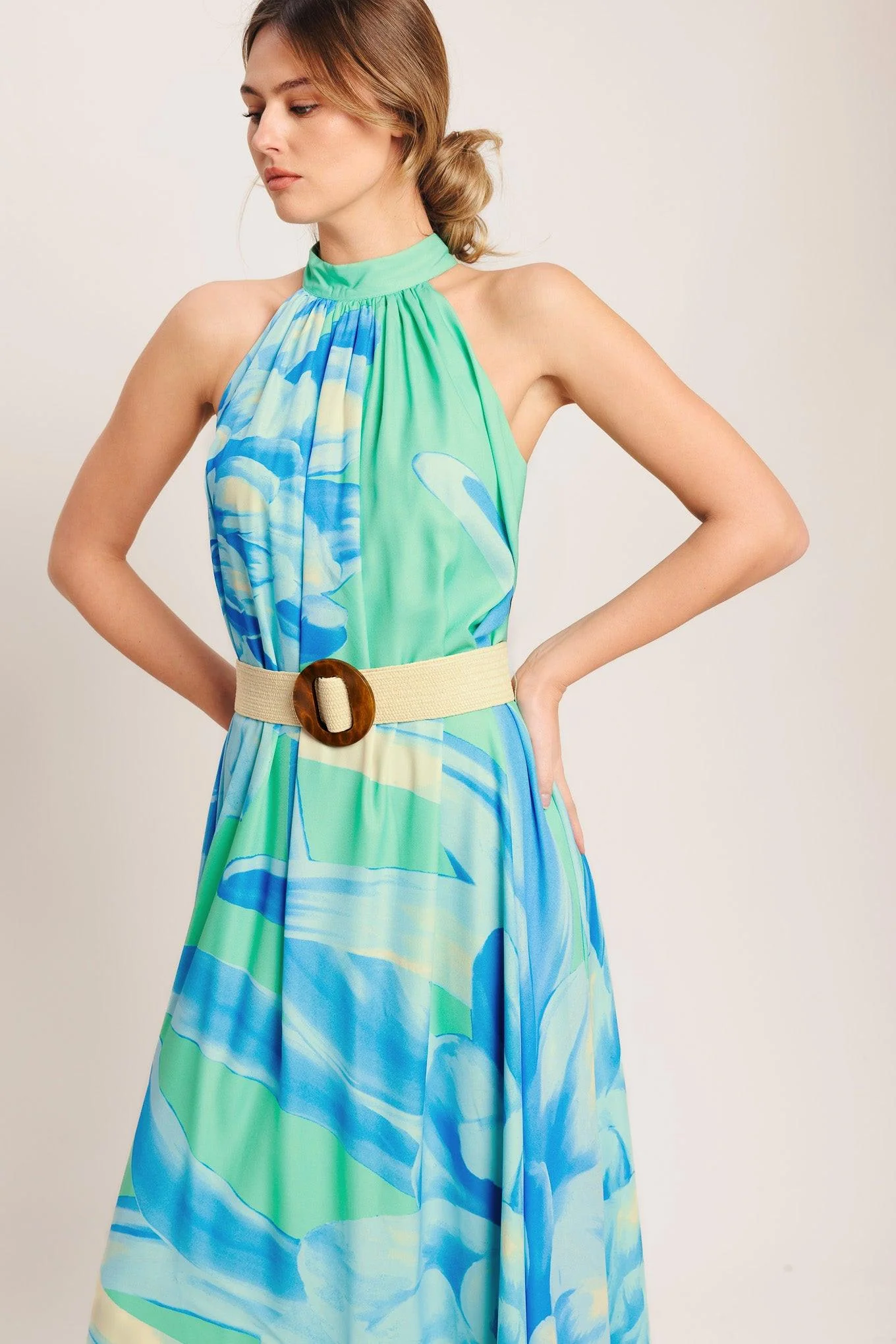 Blue Horizon Woven Maxi Dress - Image 7