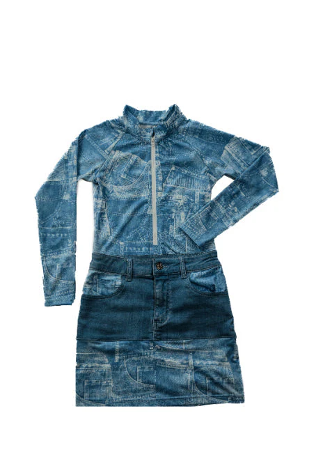 Blue Jean Girls Swim Set Short - Image 2
