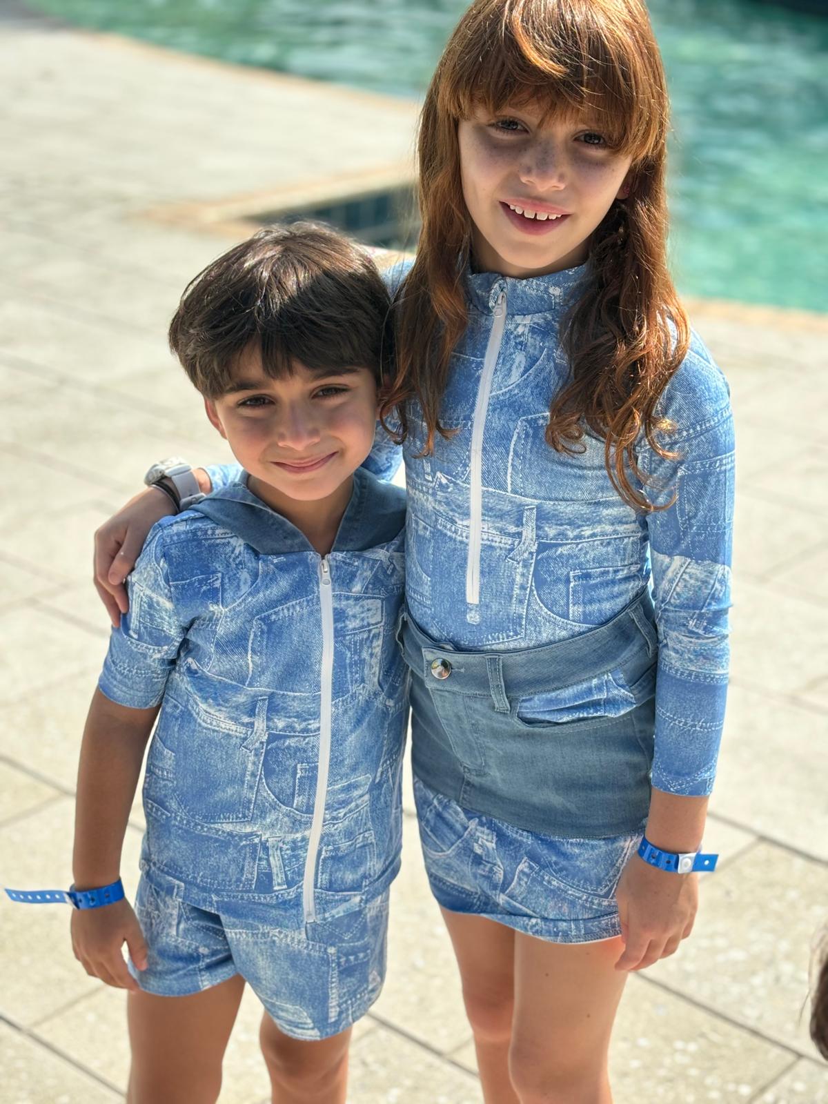 Blue Jean Girls Swim Set Short - Image 4