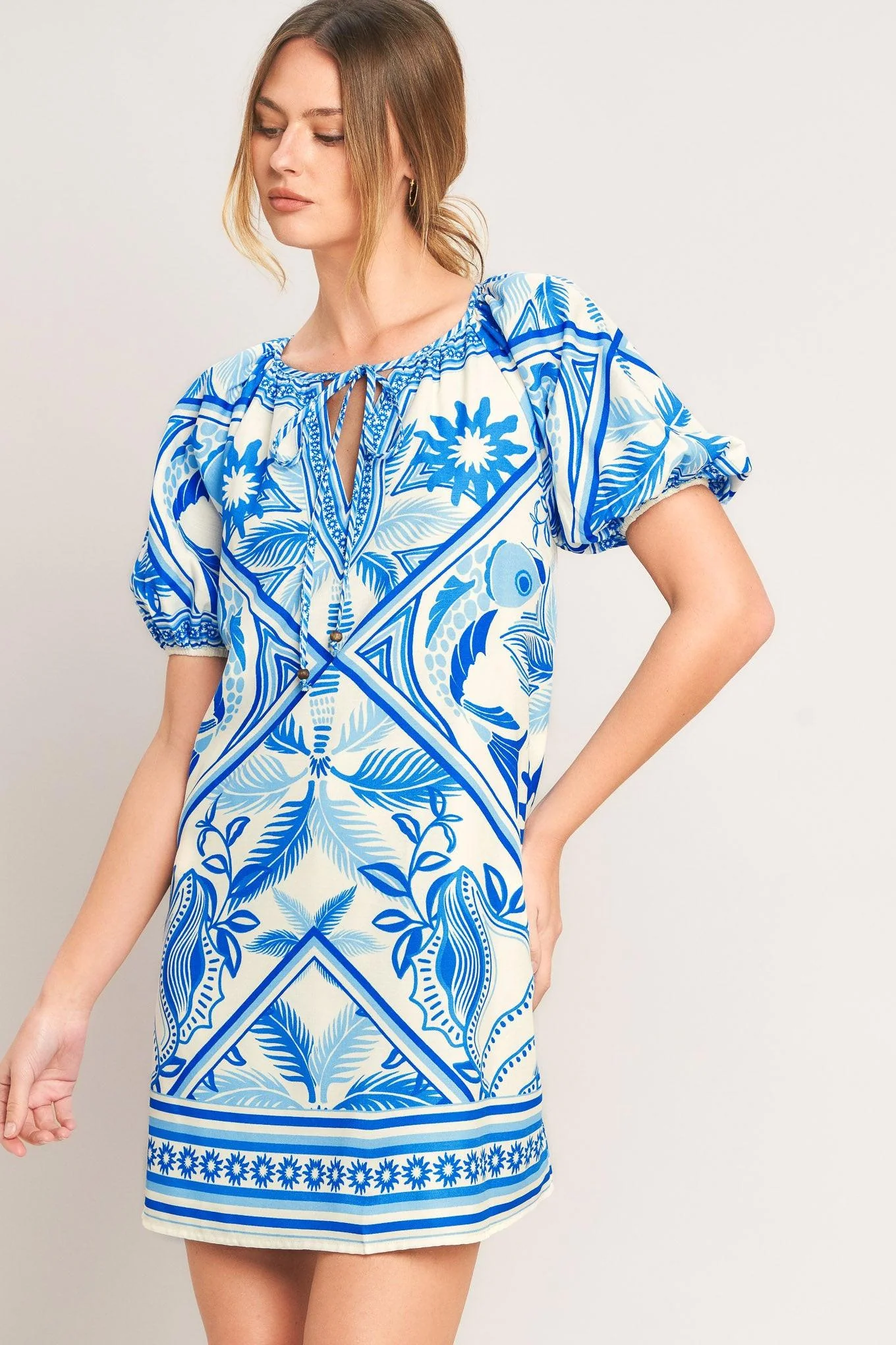 Blue Lagoon Resort Woven Mini Dress - Image 4
