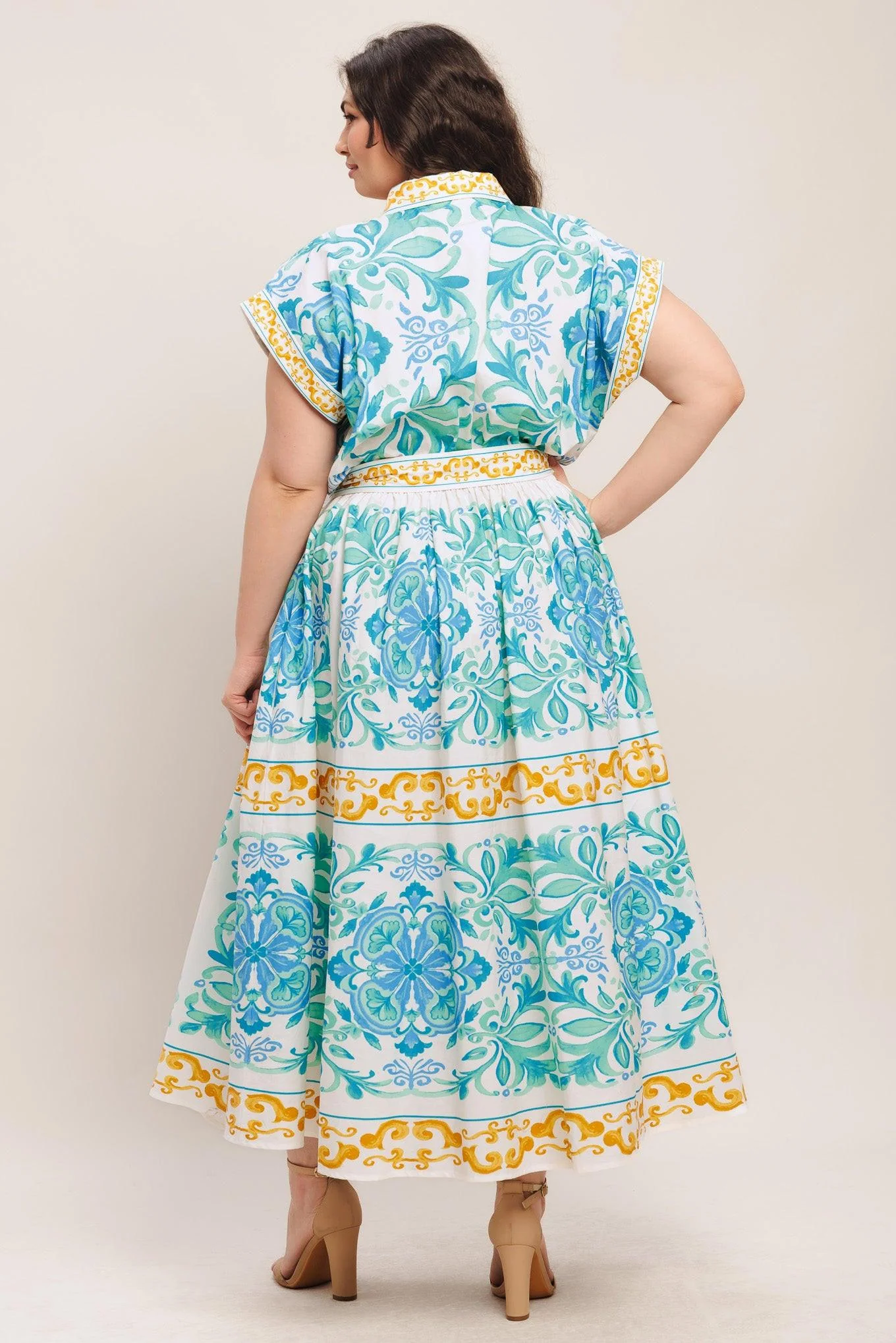 Blue Regalia Woven Midi Dress - Image 9