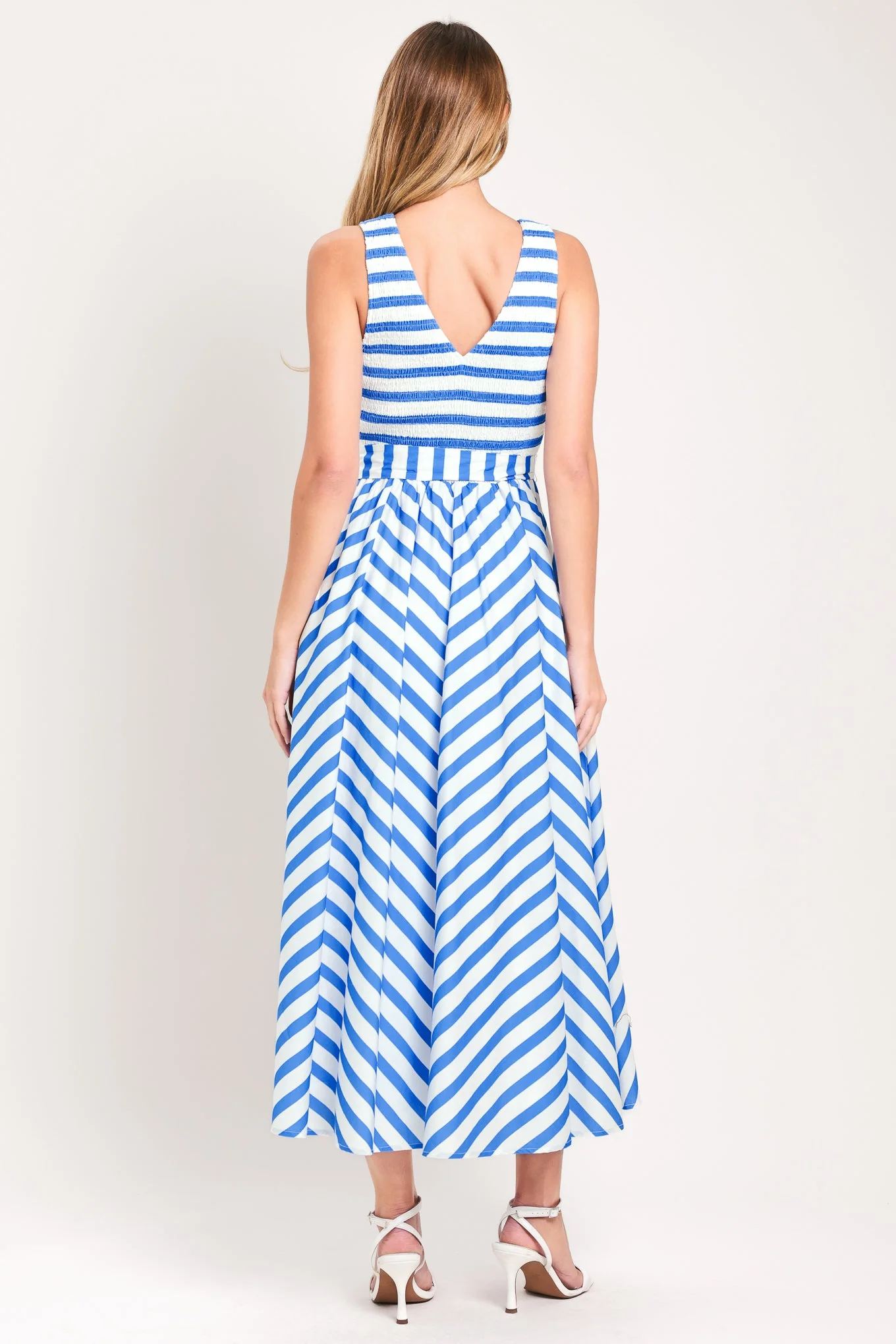 Blue Serena Woven Midi Dress - Image 2
