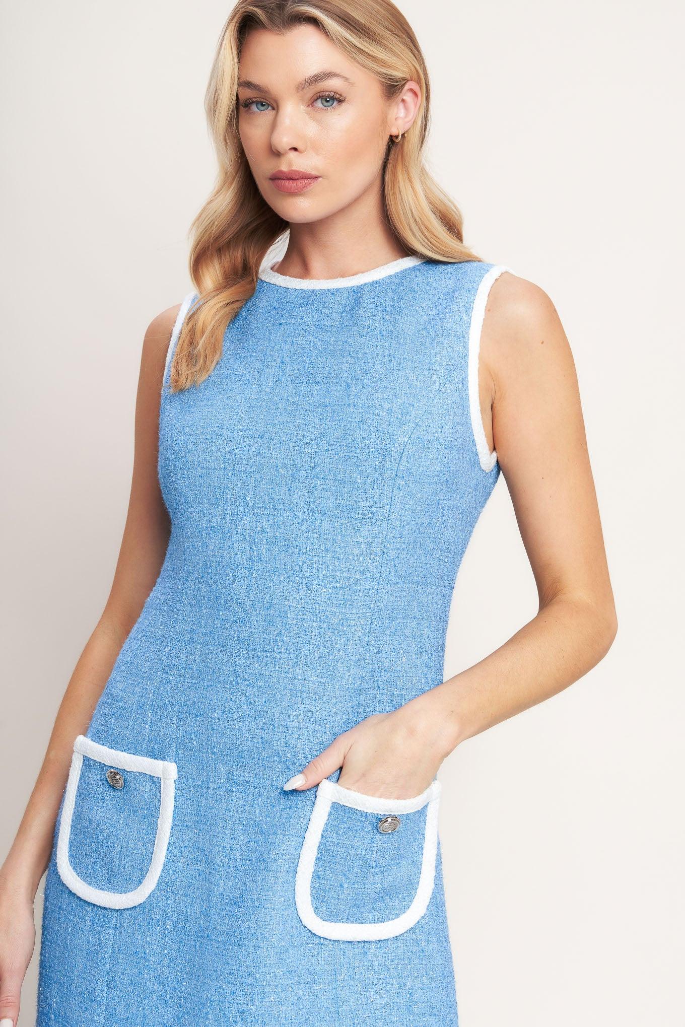 Blue Skies and Daydreams Woven Mini Dress - Image 7