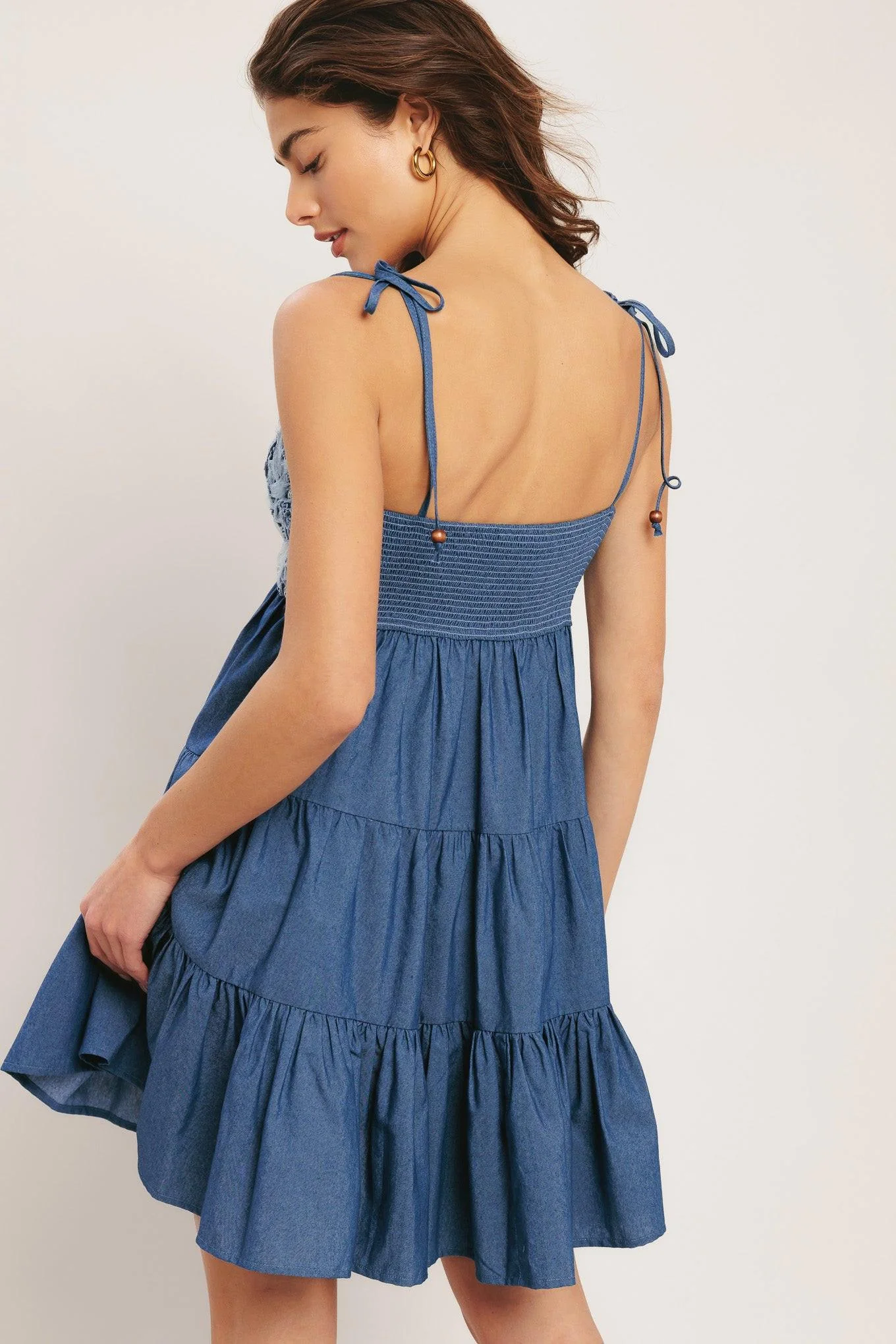 Bluebell Babydoll Woven Mini Dress - Image 7