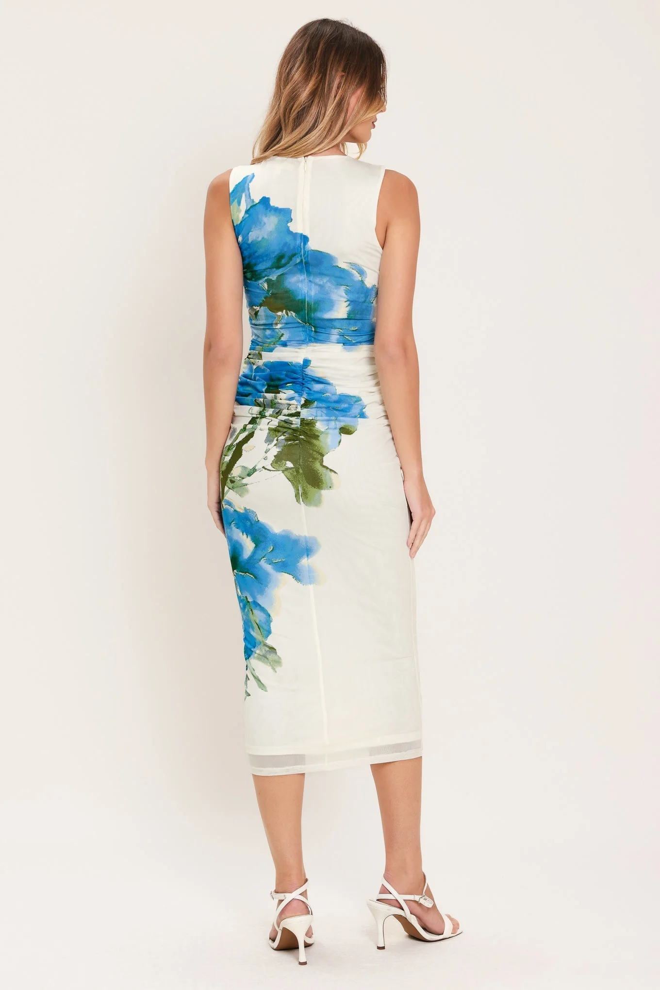 Bluebell Whisper Power Mesh Midi Dress - Image 7