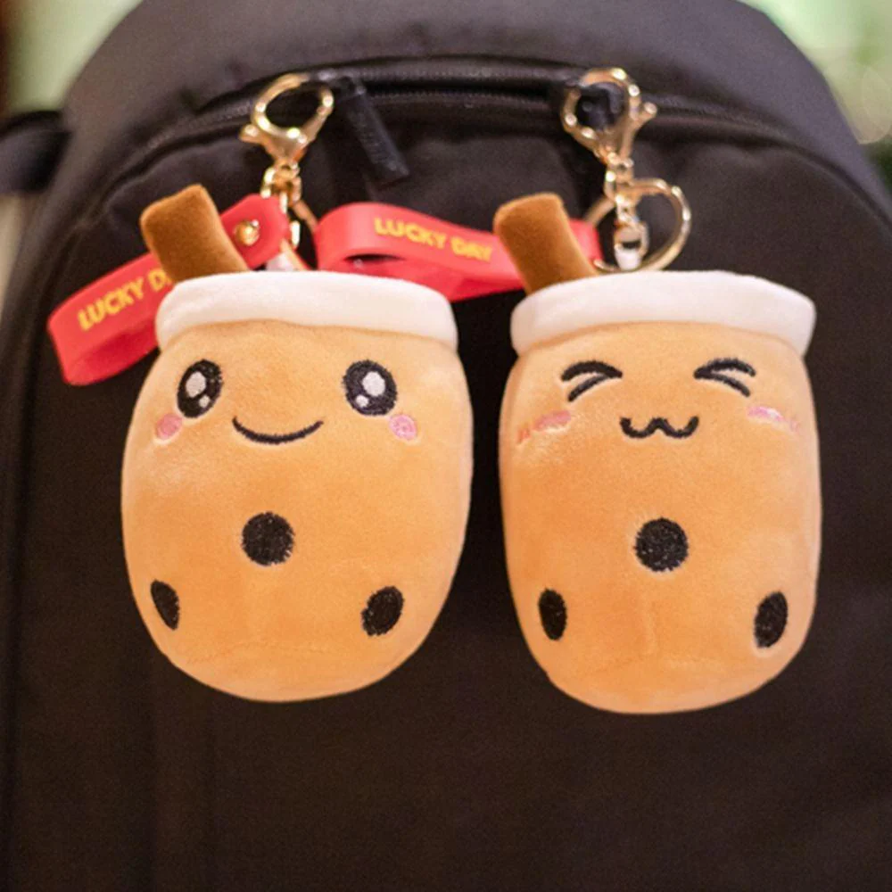 Boba Plush Keychain 3 pcs Set for Car Keys and Kawaii Gift Lovers - Image 4