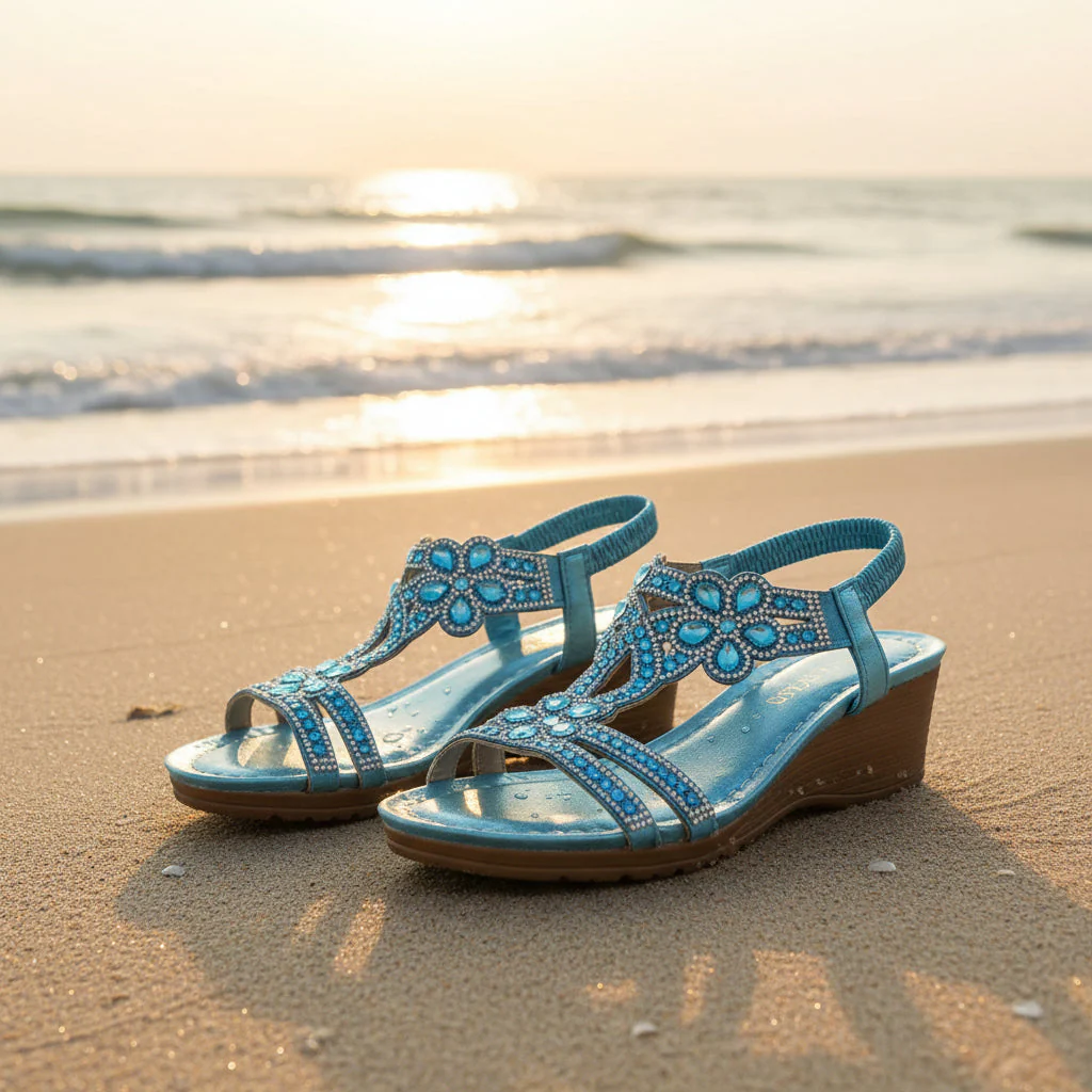 Bohemian Thick-Sole Wedge Sandals – 3 Colors EU 36–42 - Image 7