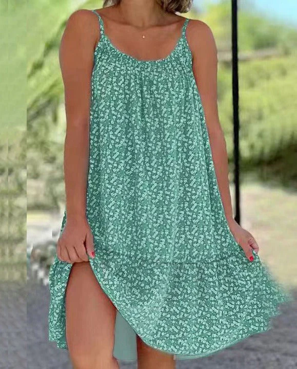 Boho Floral Sleeveless Cami Maxi Dress - Image 8