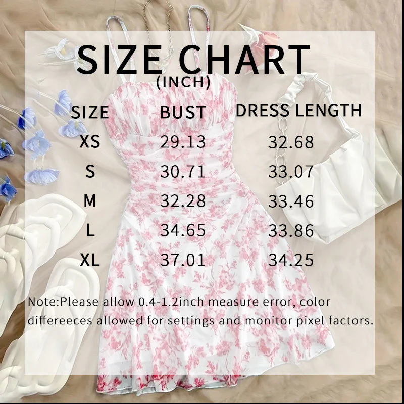 Boho Floral Spaghetti Strap Mini Dress – Ruched Ruffle Hem Vacation Sundress - Image 8