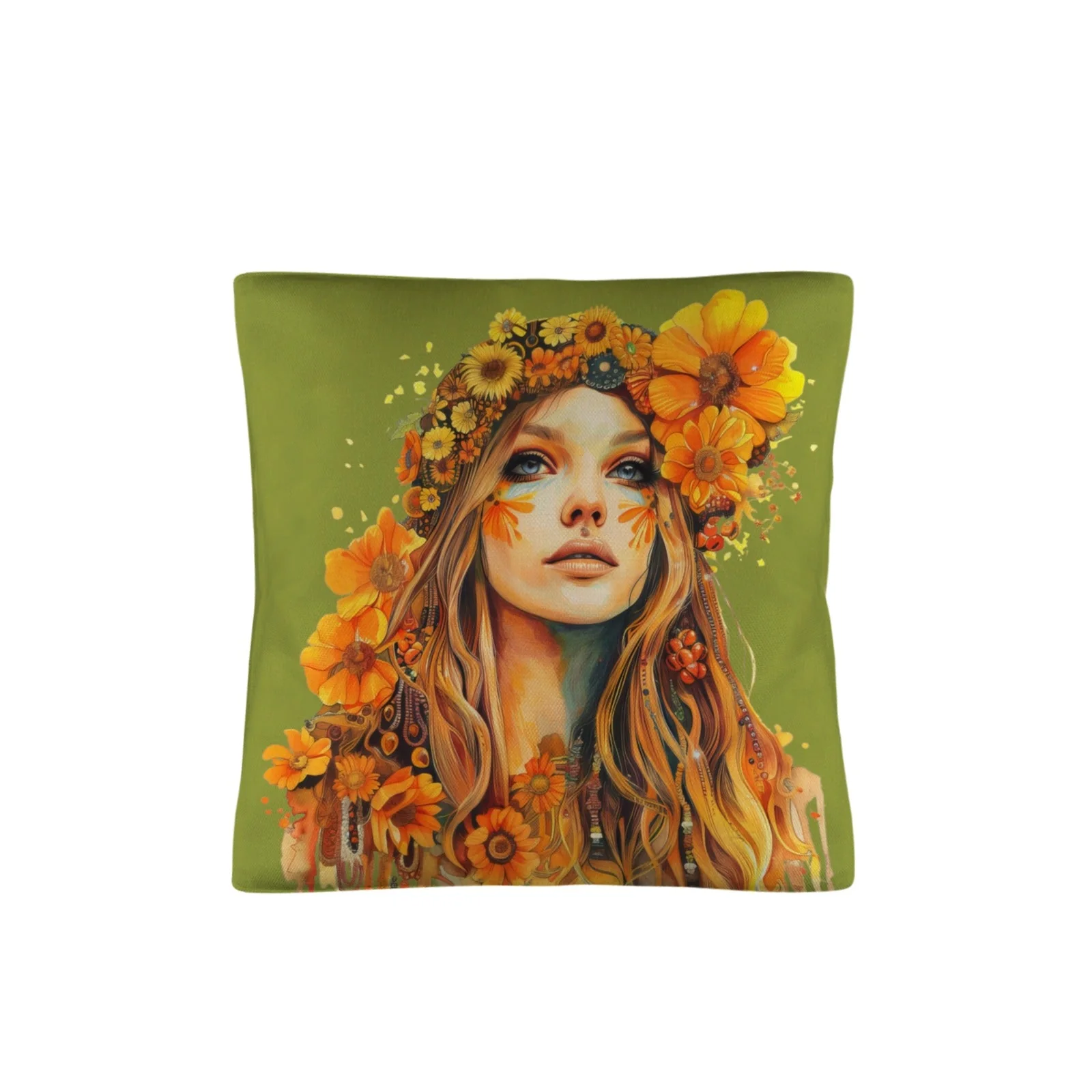 Boho Girl Pillow Case Made in America - Image 2