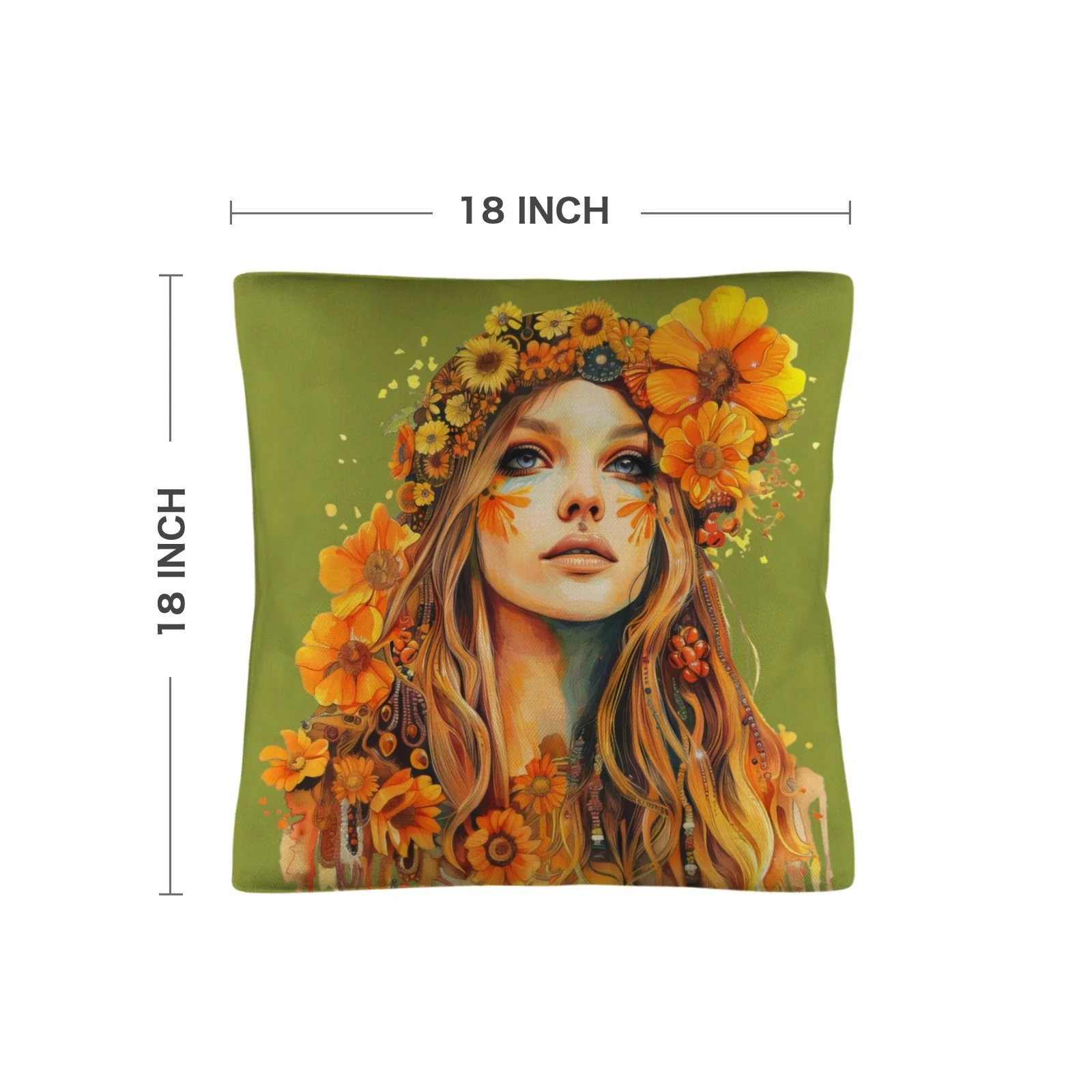 Boho Girl Pillow Case Made in America - Image 3