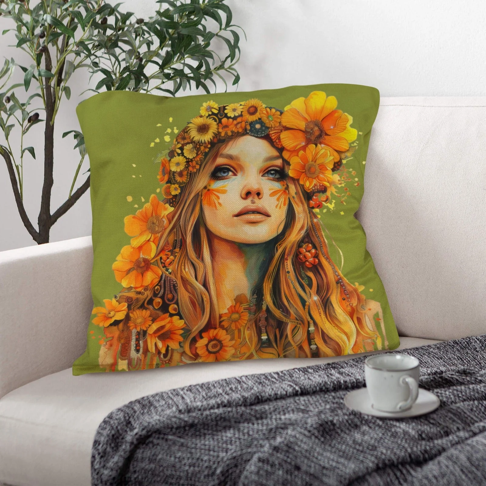 Boho Girl Pillow Case Made in America - Image 5
