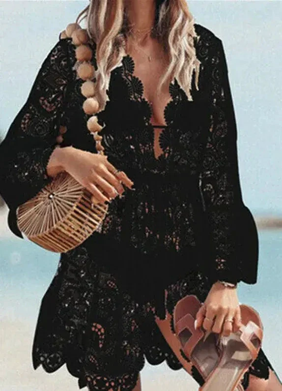Boho Lace Maxi Beach Cover-Up Dress - Image 16