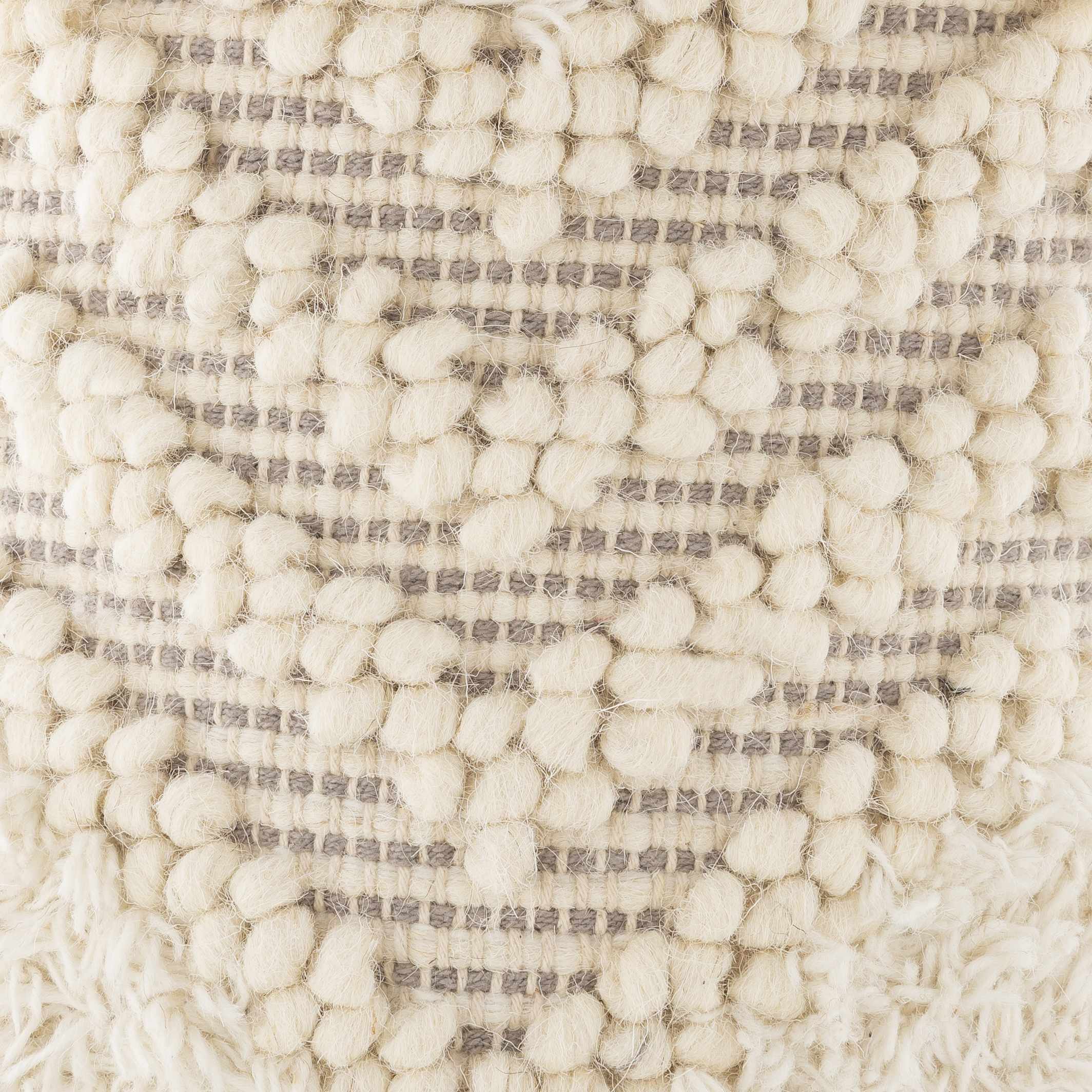 Bordon Ivory Textured Pom-Pom Stool - Clearance - Image 3