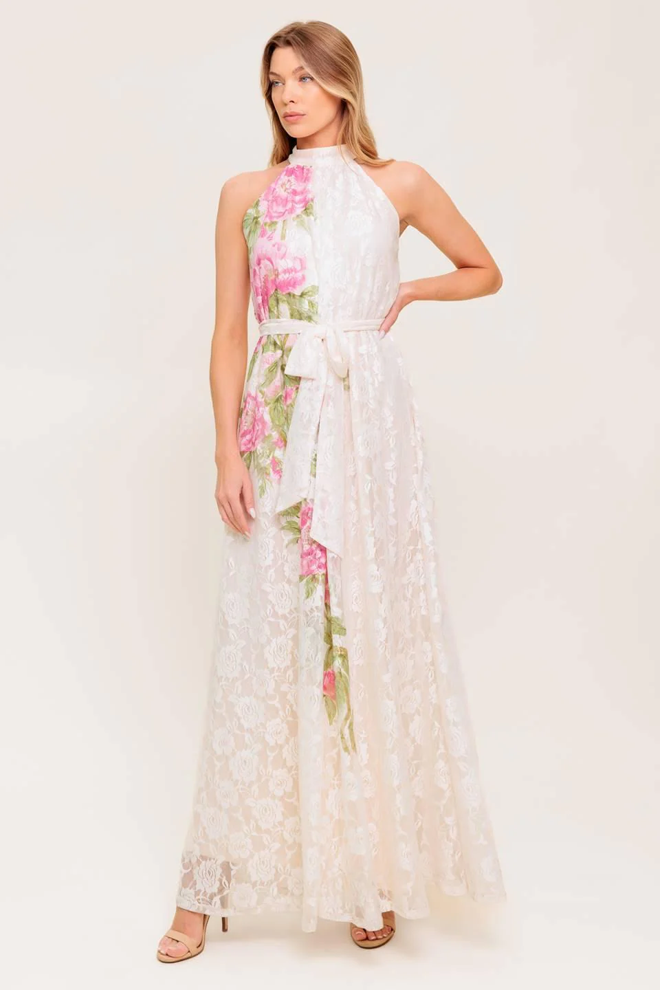 Botanical Dream Woven Lace Maxi Dress - Image 7