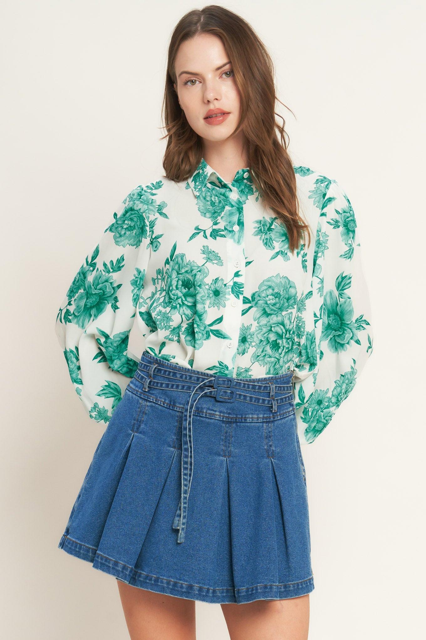 Botanical Pop Woven Top - Image 3