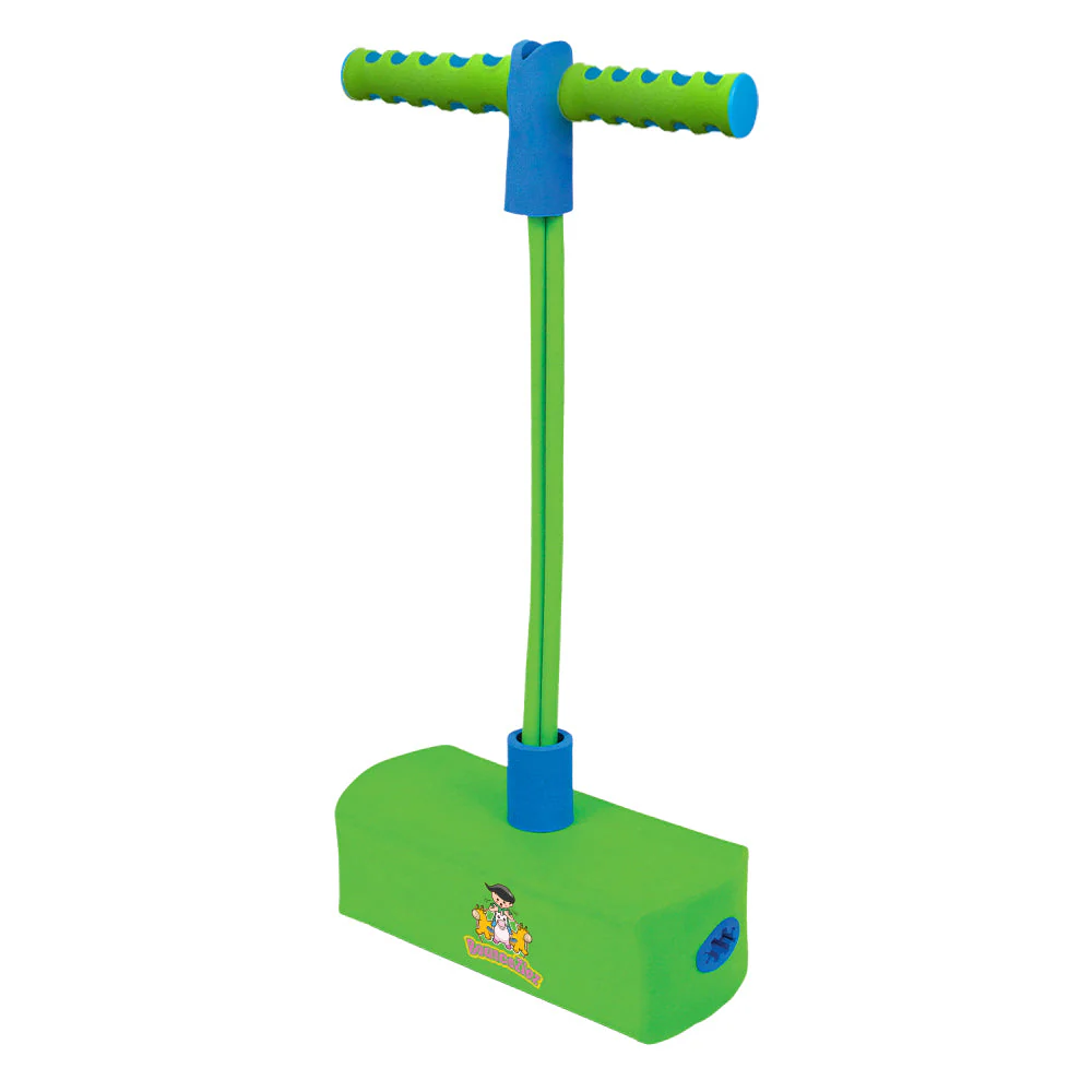 BounceZiez Hop & Squeak Pogo Hopper - Green/Blue - Image 2