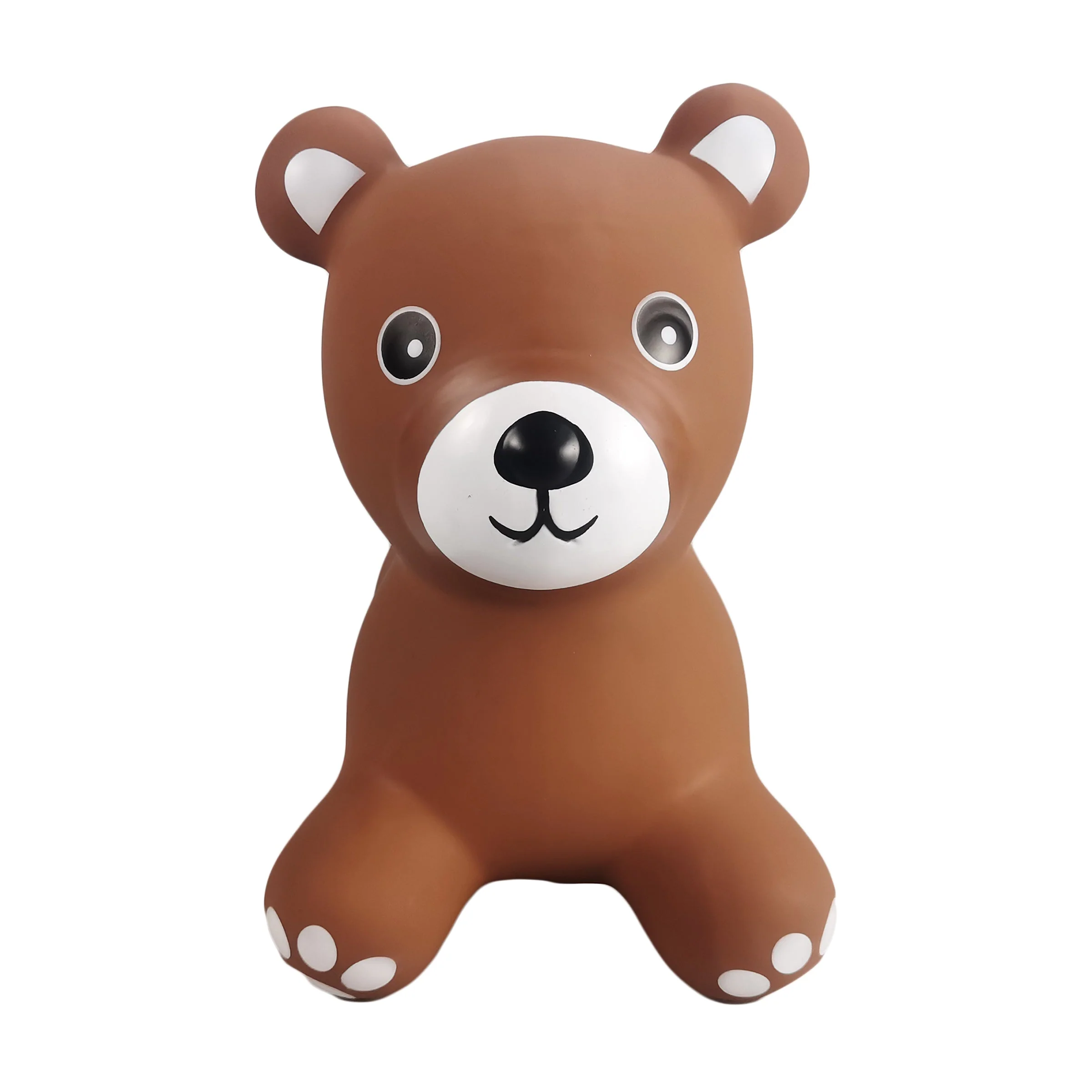 BounceZiez Inflatable Bouncy Ride-On Hopper with Pump - Teddy Bear - Image 4