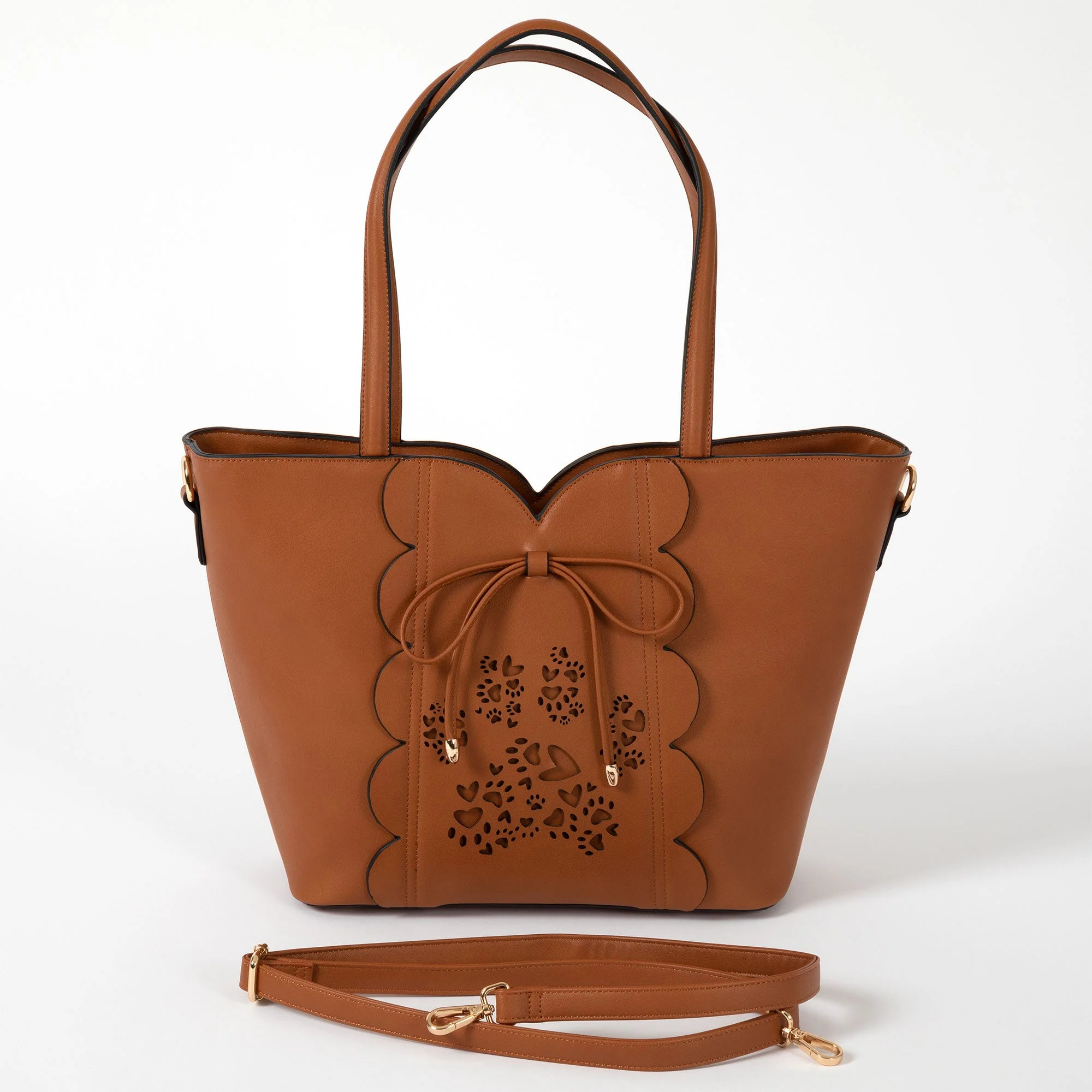 Bow & Hearts Paw Print Handbag - Image 14
