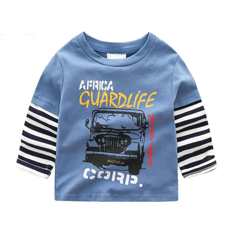 Boys Cartoon Long Sleeve Cotton T-Shirt for Kids - Image 5