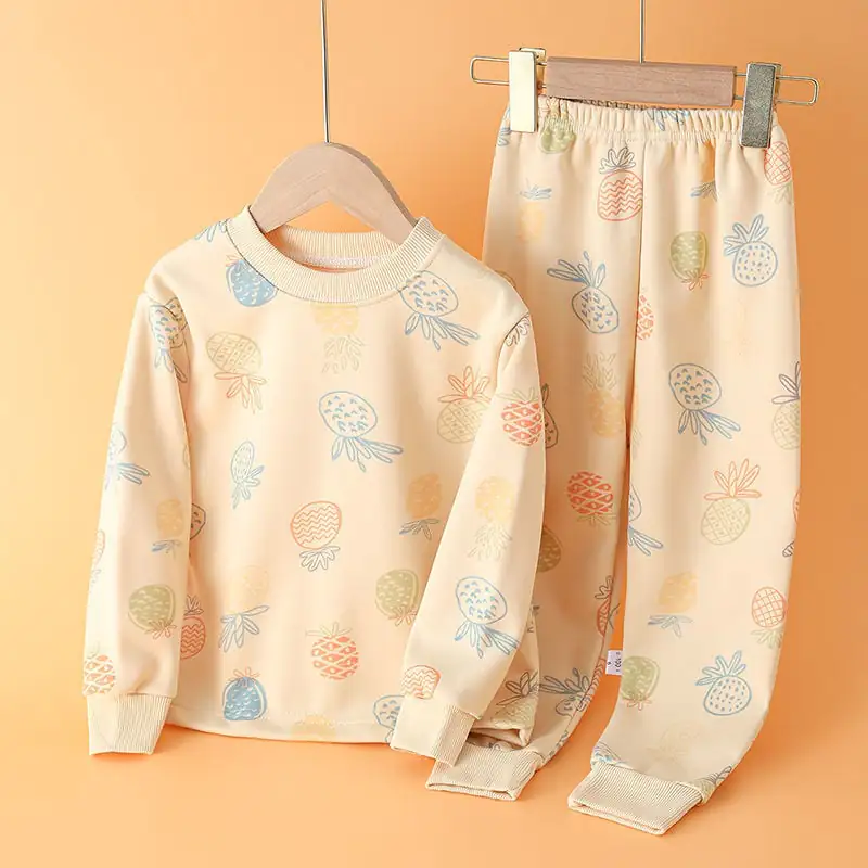 Boys' Cartoon Print Long Sleeve Pajama Set for Kids - Image 11