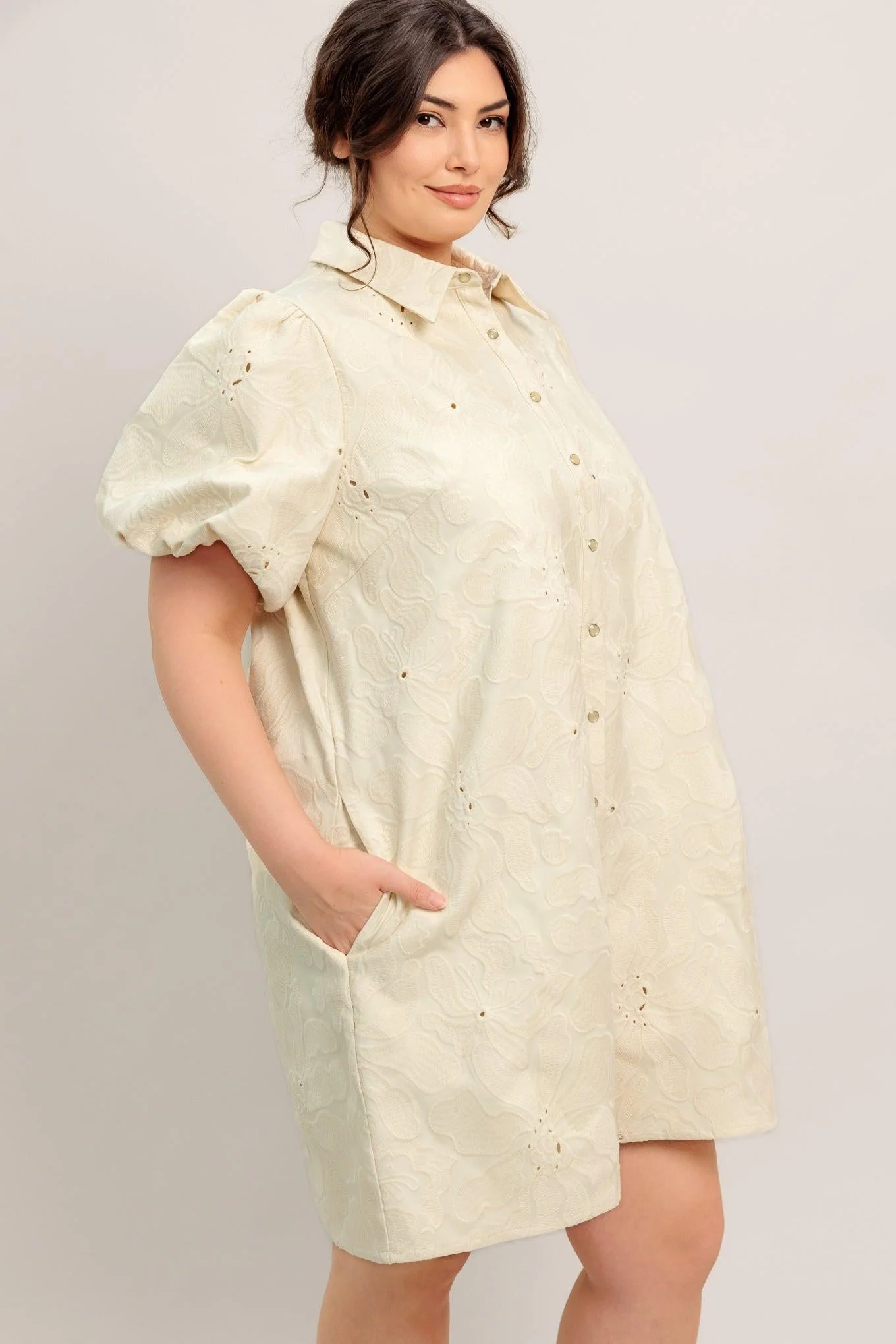 Breathable Weave Woven Mini Dress - Image 10
