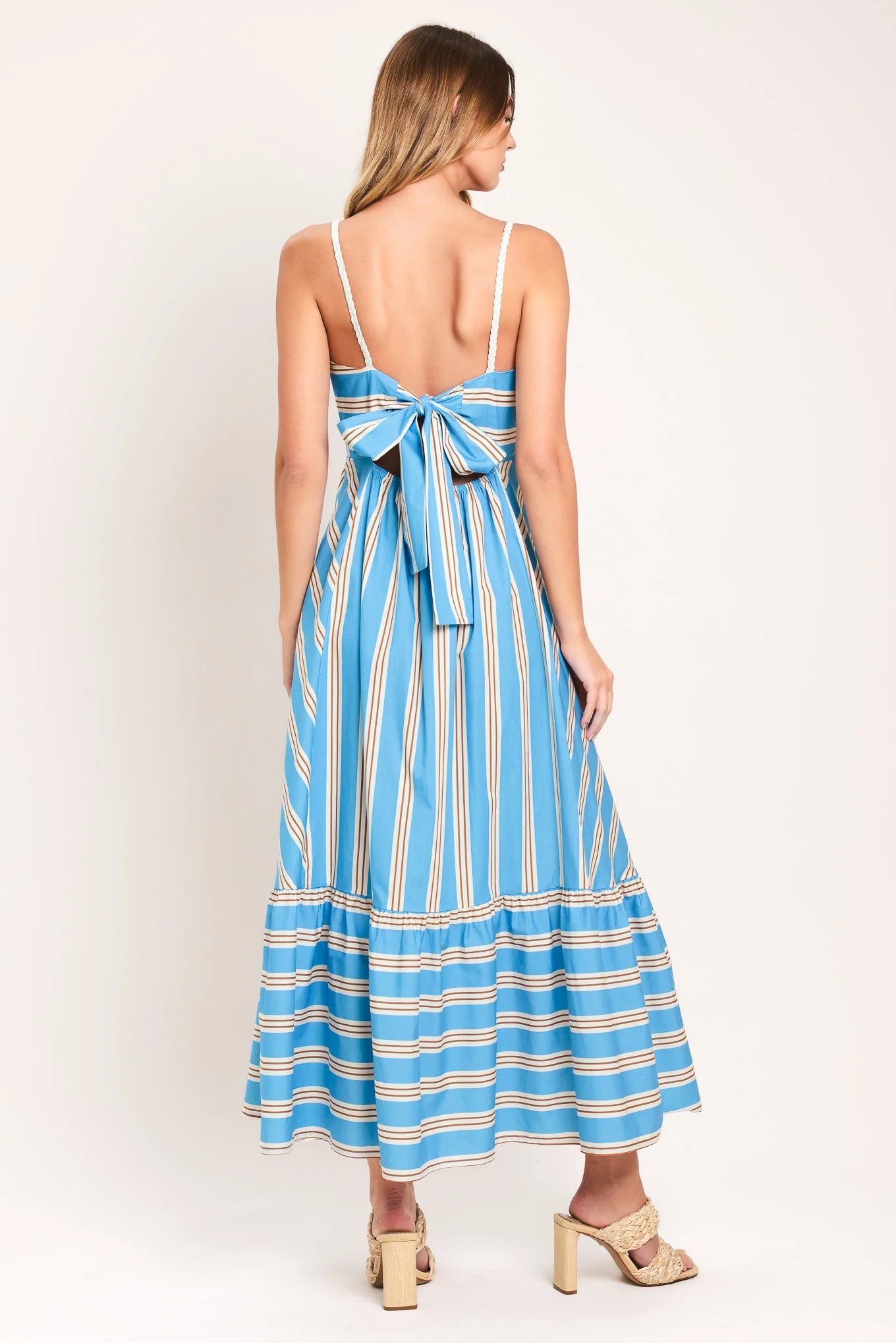 Breeze Stripe Woven Midi Dress - Image 2