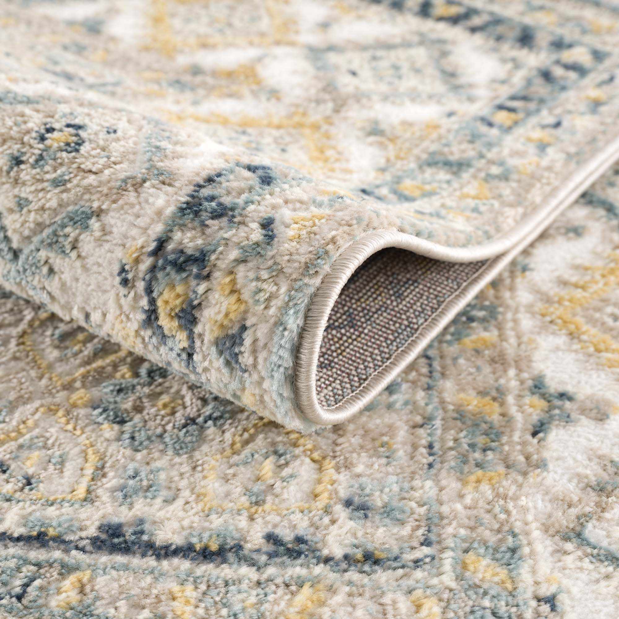 Brend Blue Medallion Area Rug - Image 6