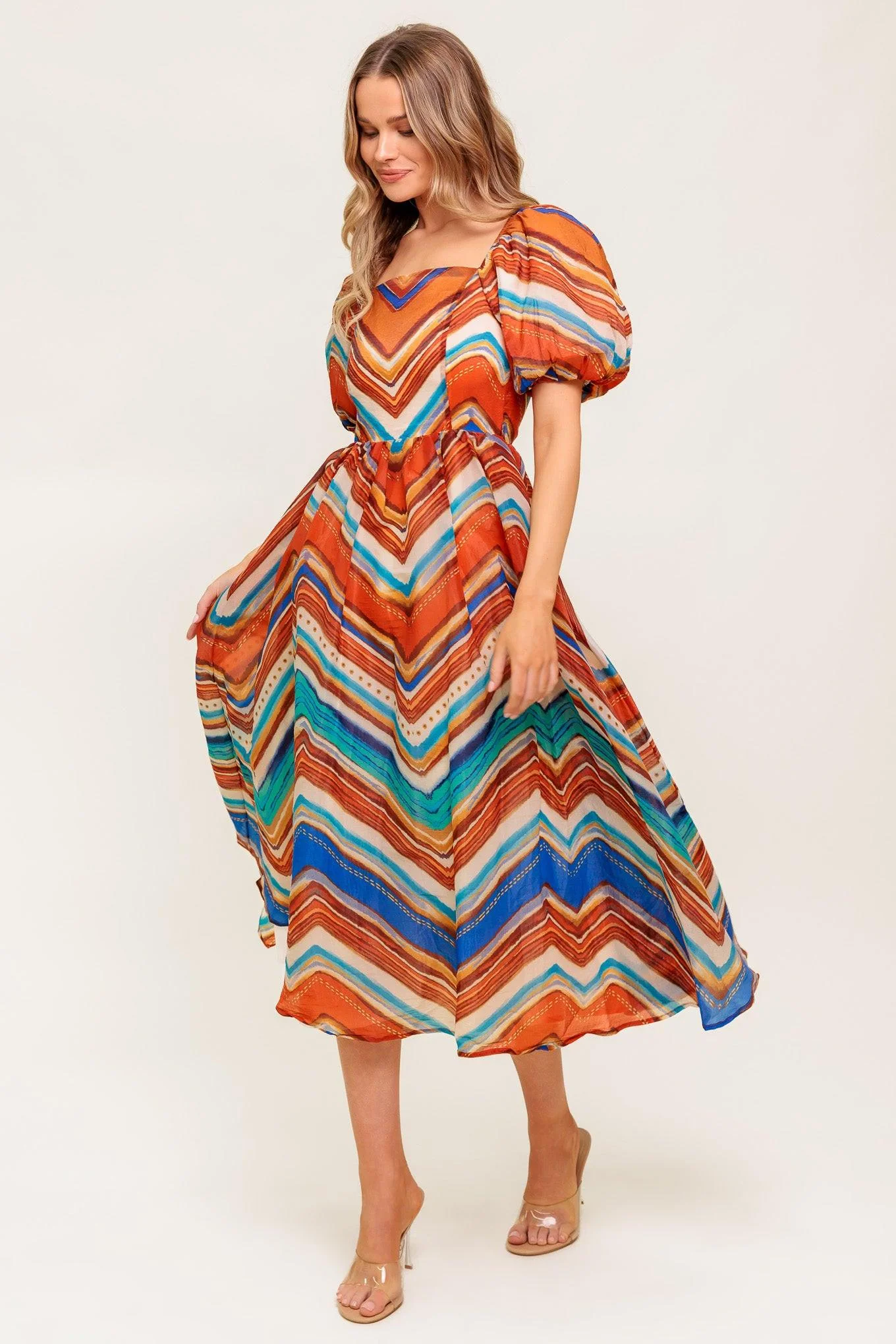 Bright Personality Woven Midi Dress - Image 6
