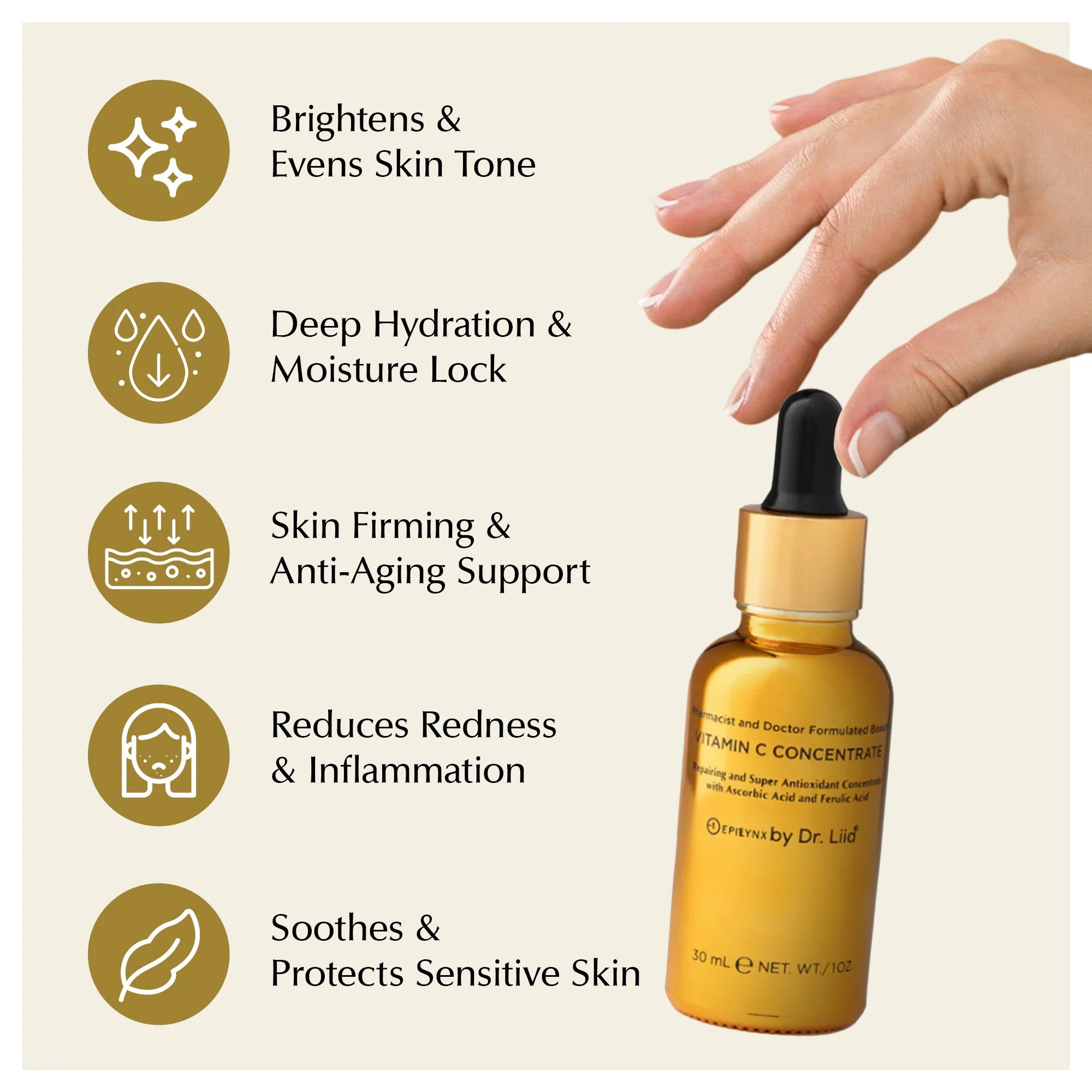 Brightening Vitamin C Glow Serum for Sensitive & Dry Skin – Vegan, Gluten-Free, Anti-Aging, Fragrance-Free - Image 18