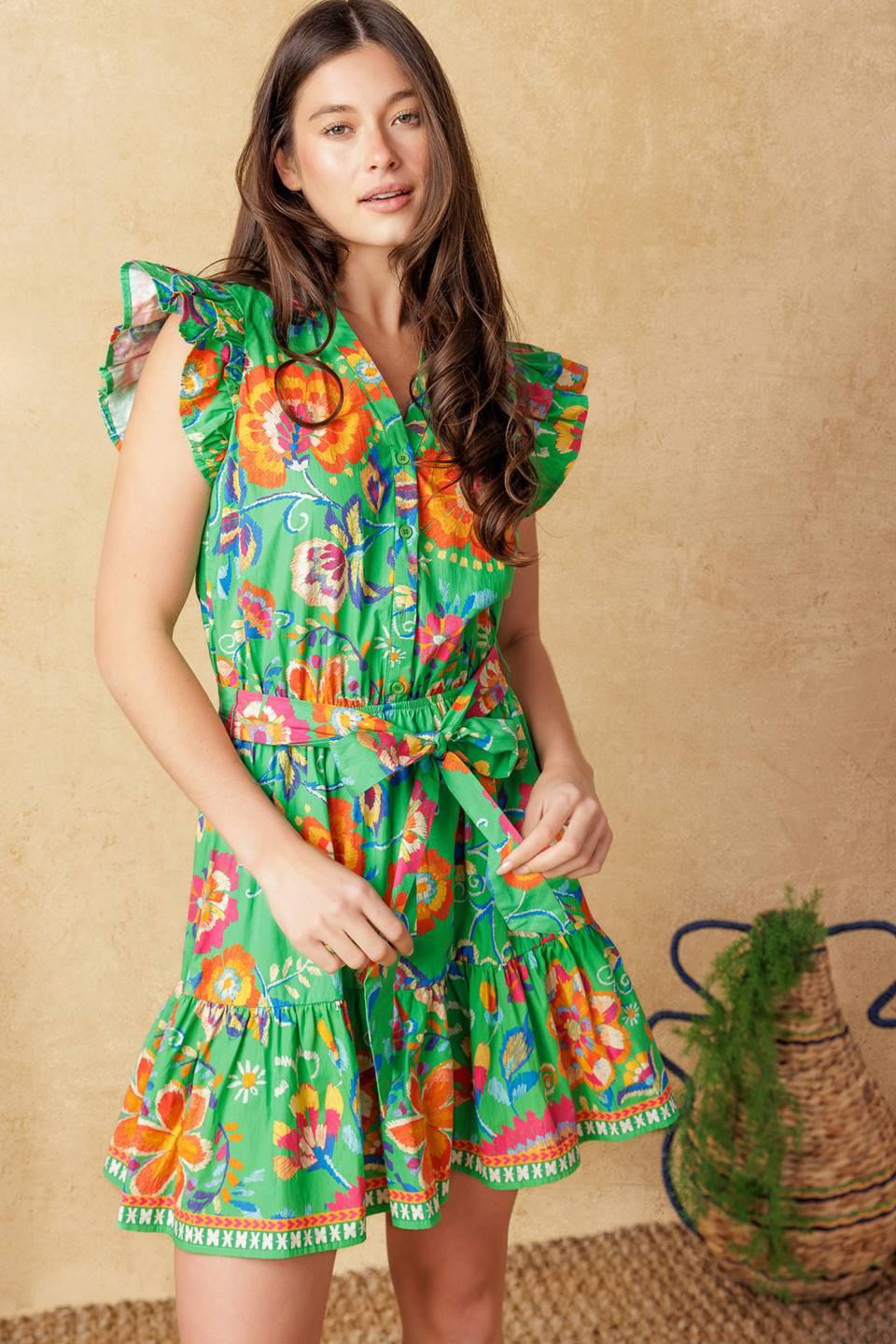 Brighter Days Woven Mini Dress - Image 5