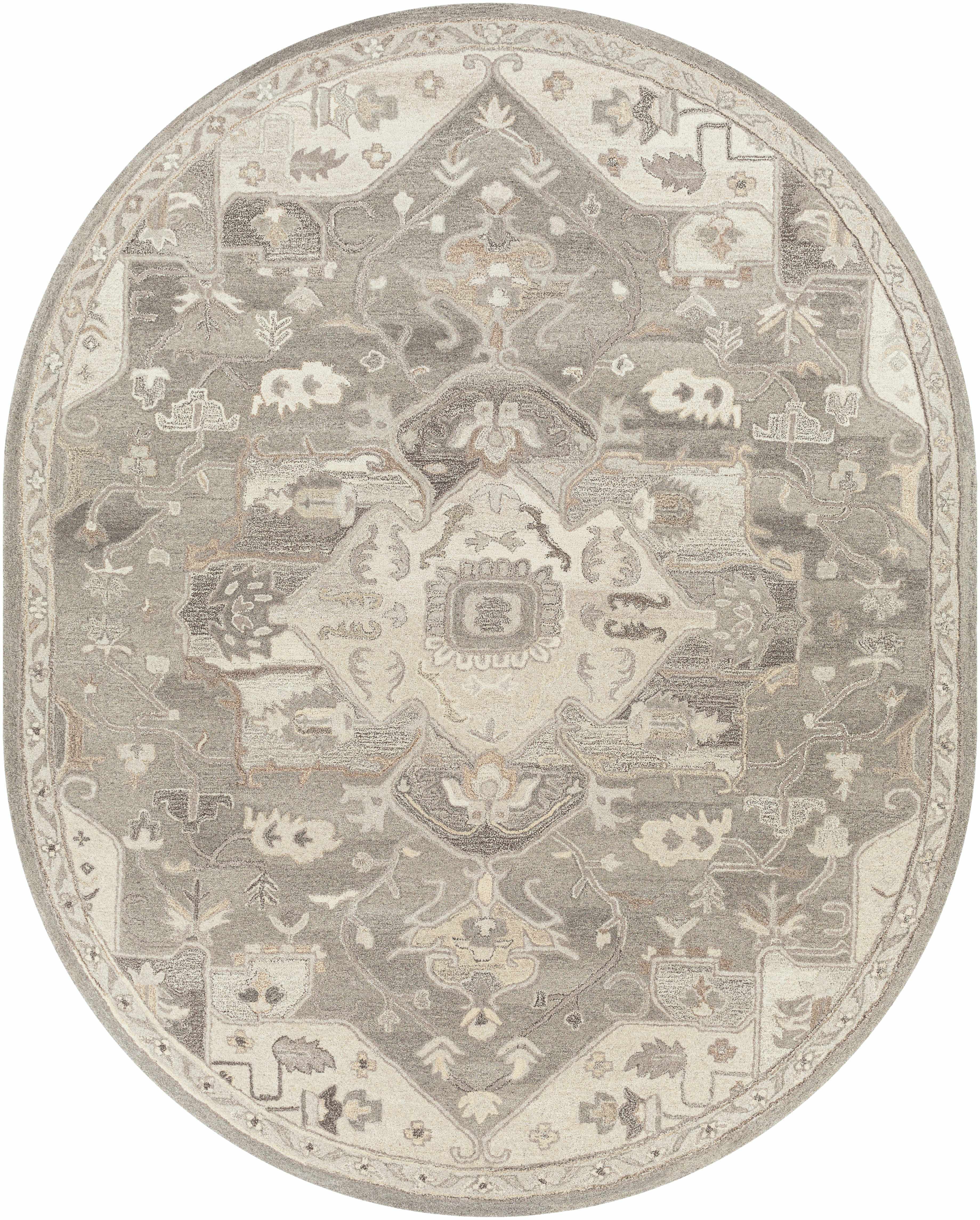 Broomfield 1196 Hand Tufted Taupe Wool Rug - Image 13