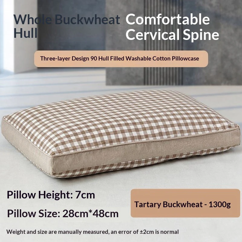 Buckwheat Cervical Pillow – All-Cotton Washable Neck Support for Deep Sleep - Image 7