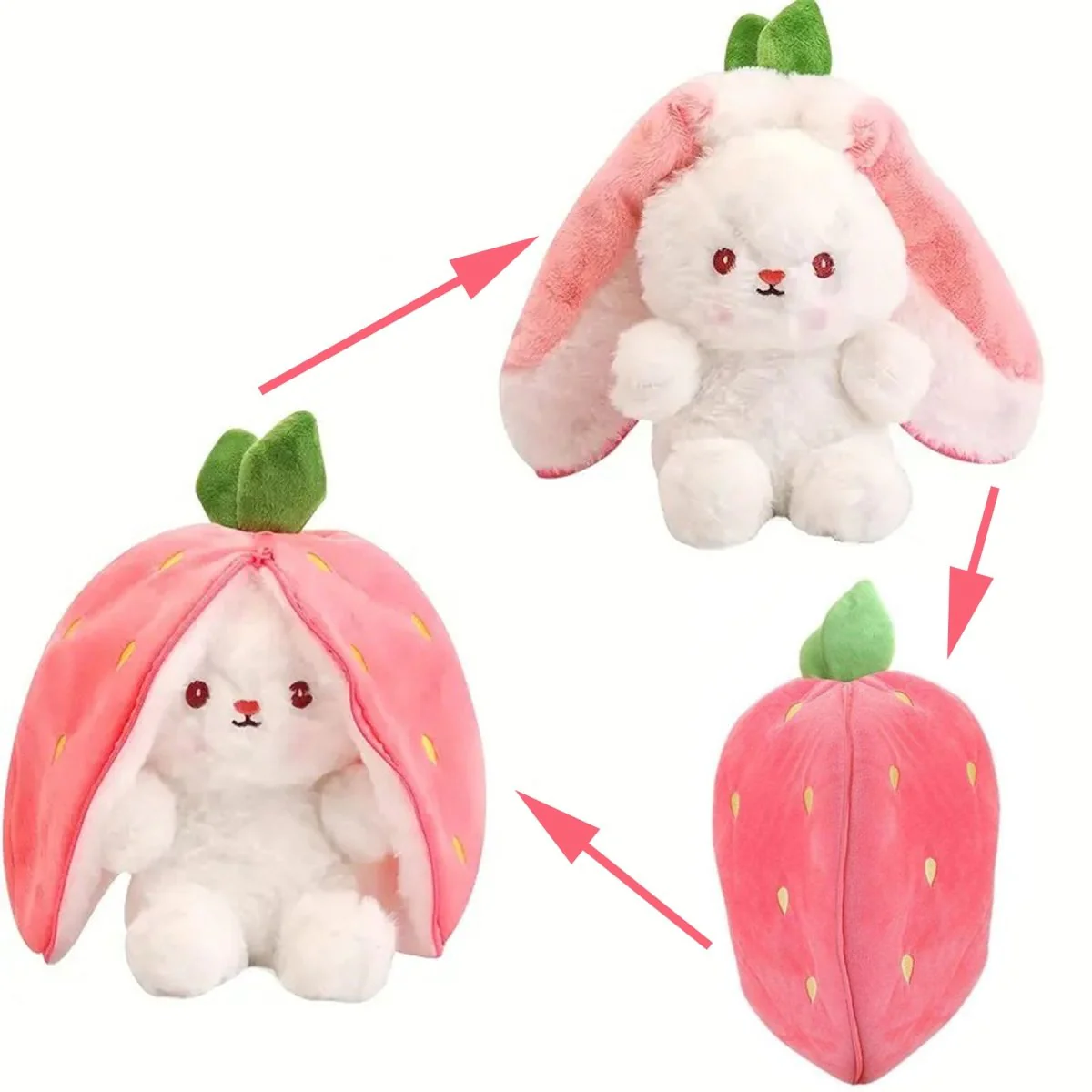 Bunny Plush with Strawberry or Carrot Design – Sweet Toy for Kids - Image 11