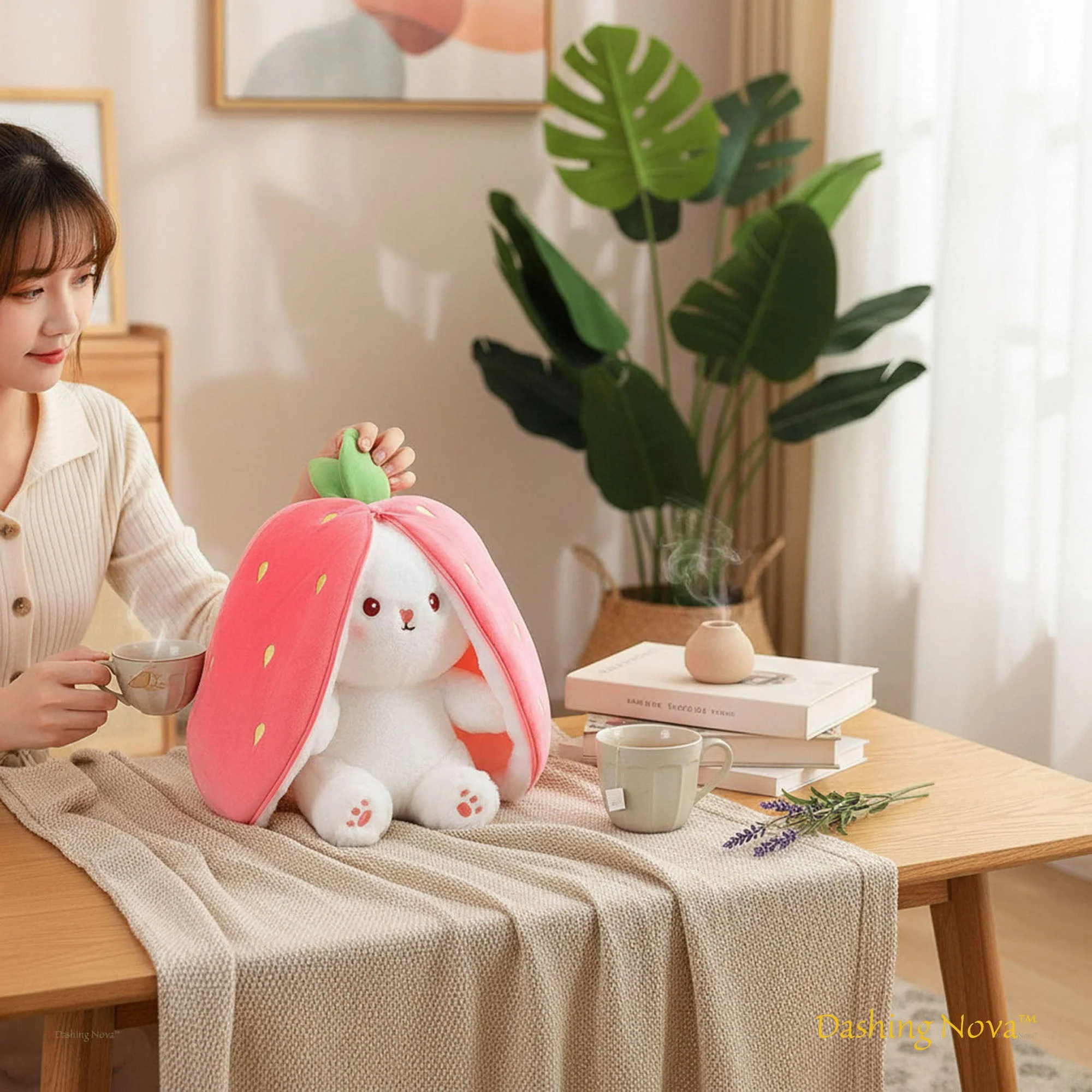Bunny Plush with Strawberry or Carrot Design – Sweet Toy for Kids - Image 7