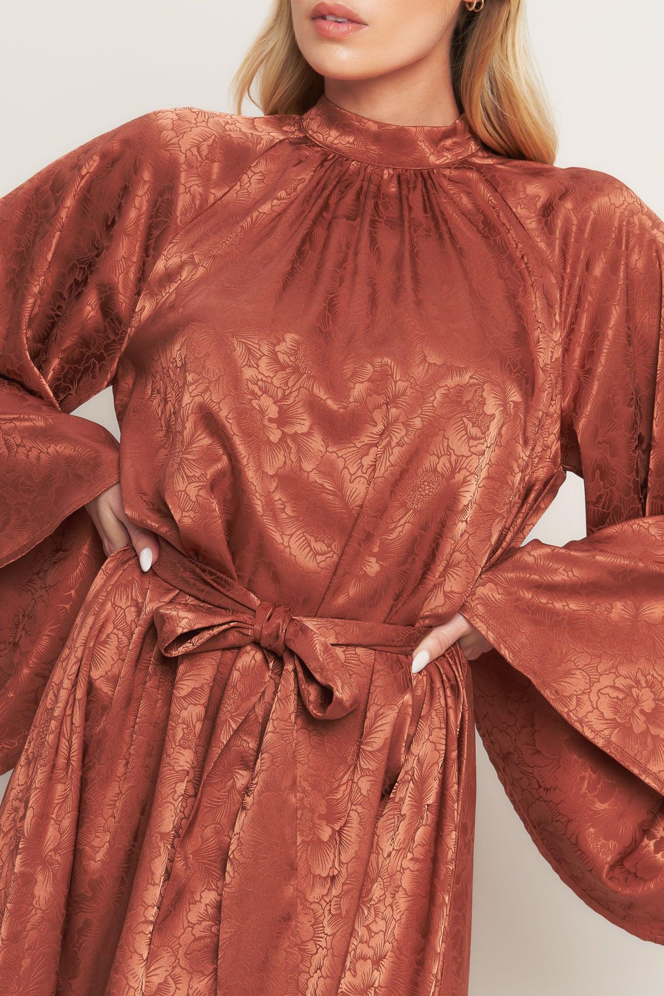 By Any Means Woven Satin Mini Dress - Image 4