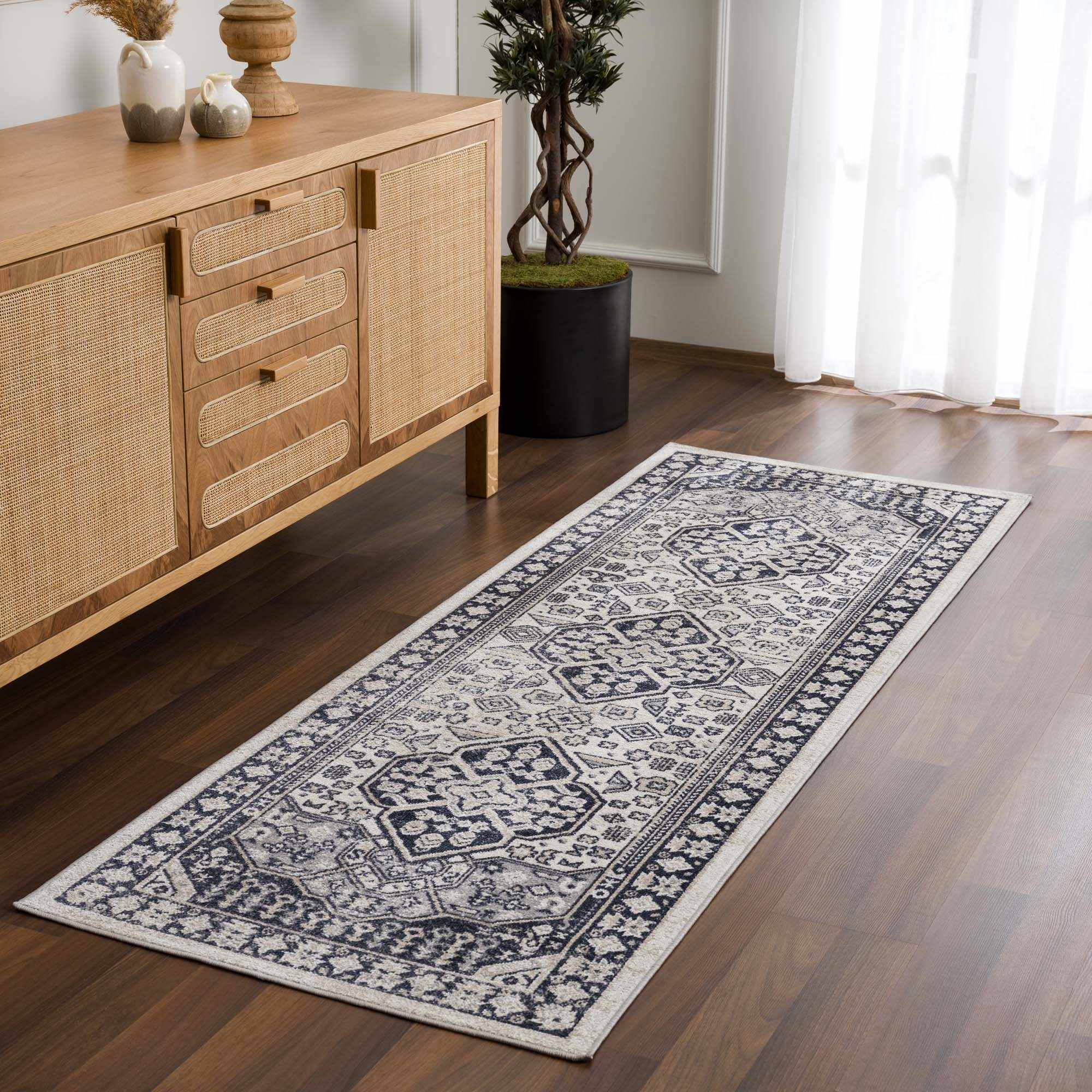 Cabacungan Cream & Gray Washable Area Rug - Clearance - Image 9