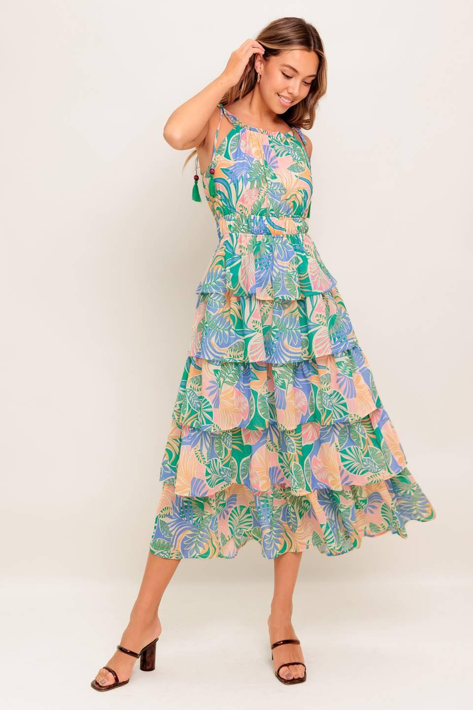 Cabana Dreams Woven Midi Dress - Image 2