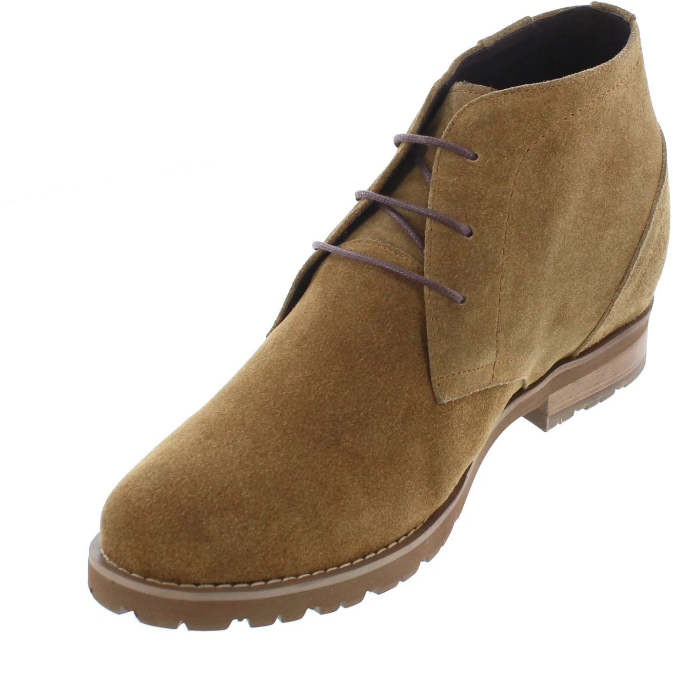 CALTO Brown Nubuck Leather Dress Boots - Three Inches - T65561 - Image 2