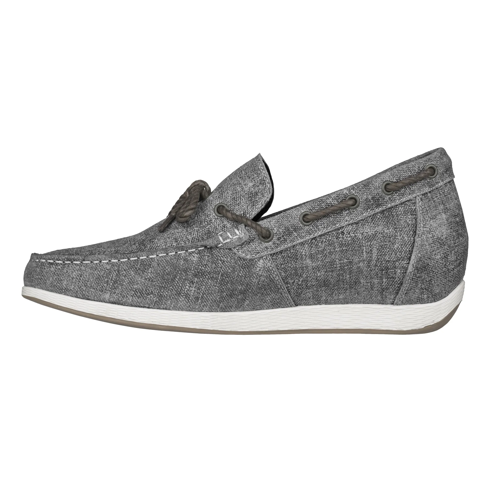 CALTO Denim Grey Boat Shoes - 2.4 Inches - S1101 - Image 3