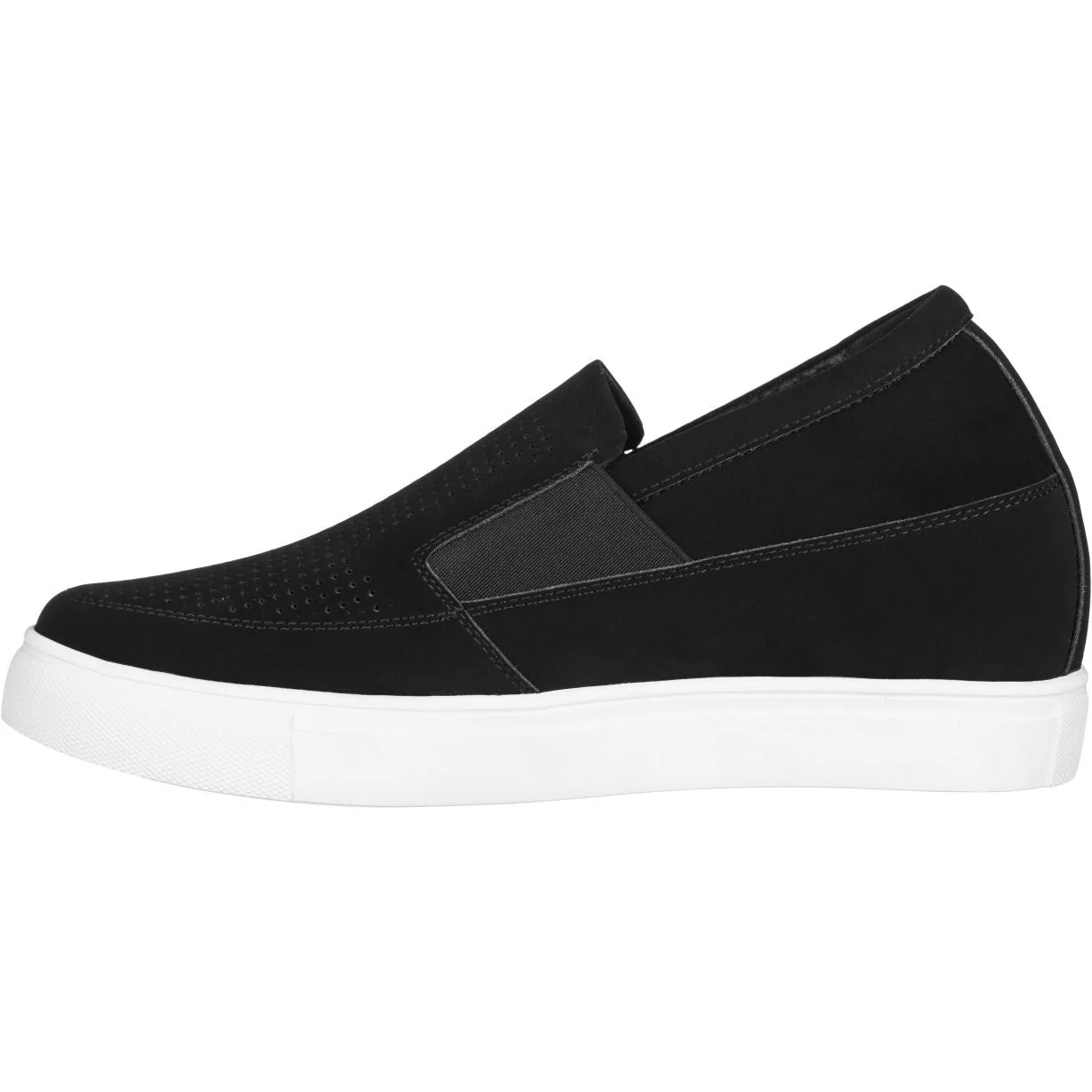 CALTO G63890 3-Inch Taller Lightweight Slip-On Black Sneakers - Image 3