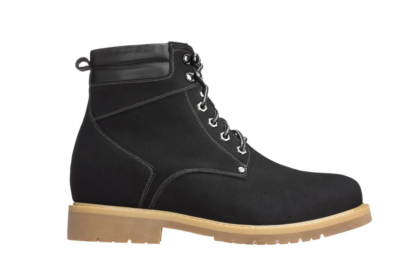 CALTO - K8820 - 3.2 Inches Taller (Nubuck Black) - Work Style Boot - Image 2
