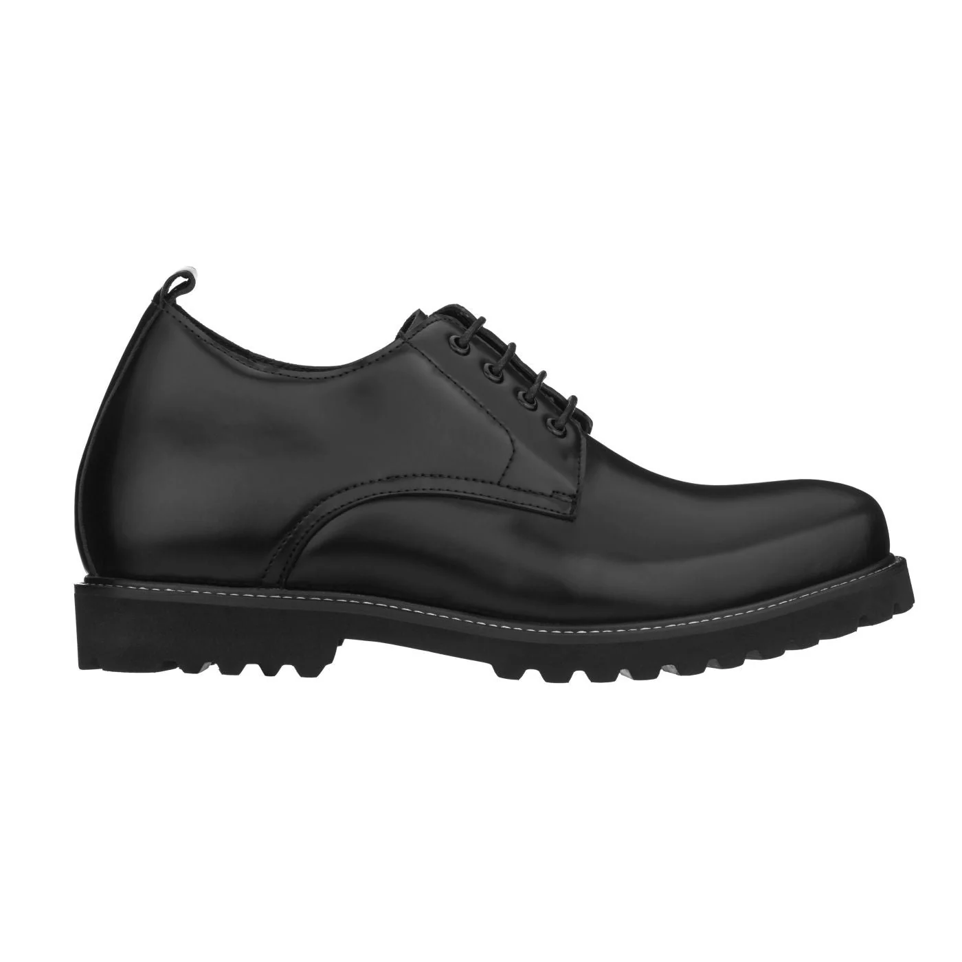 CALTO S9118 - 3" Taller Black Leather Elevator Work Shoes - Image 2
