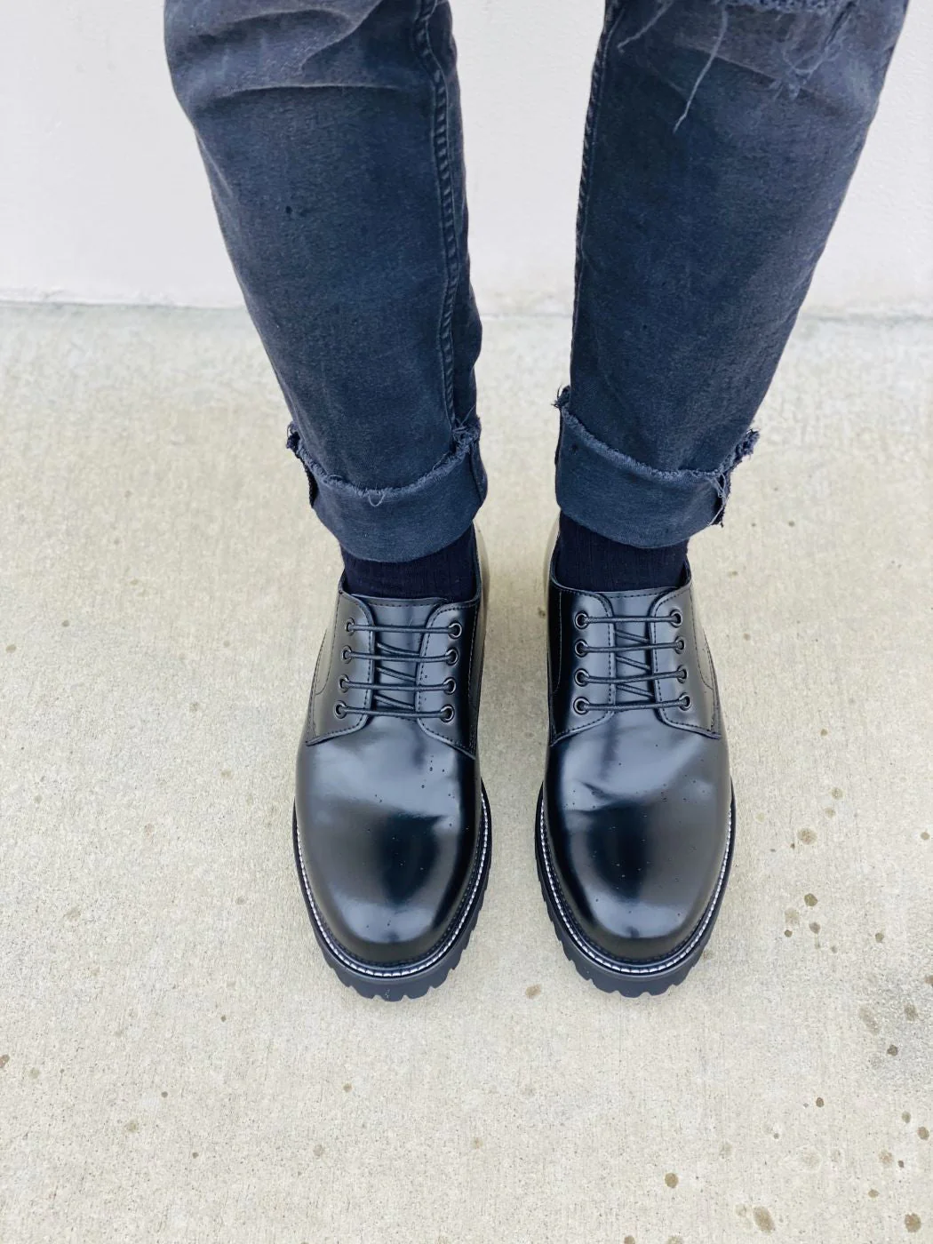 CALTO S9118 - 3" Taller Black Leather Elevator Work Shoes - Image 6