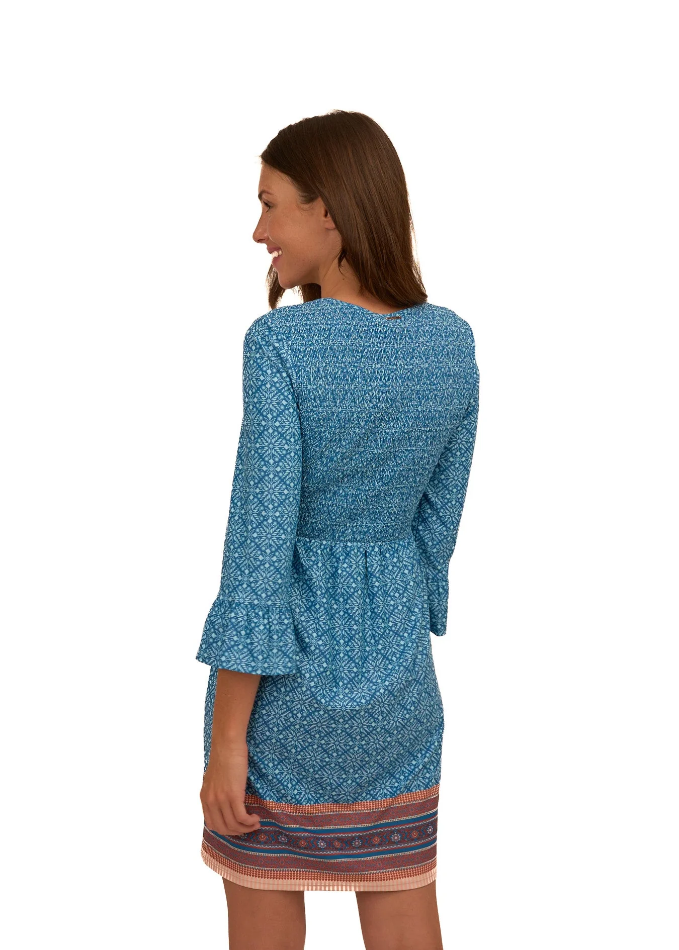 Camden Leaf Smocked Babydoll Dress - Image 4