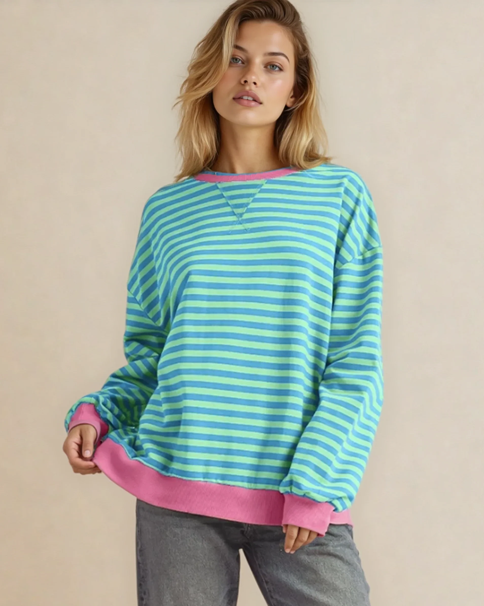 Cameron Oversized Pullover - Blue - Image 3