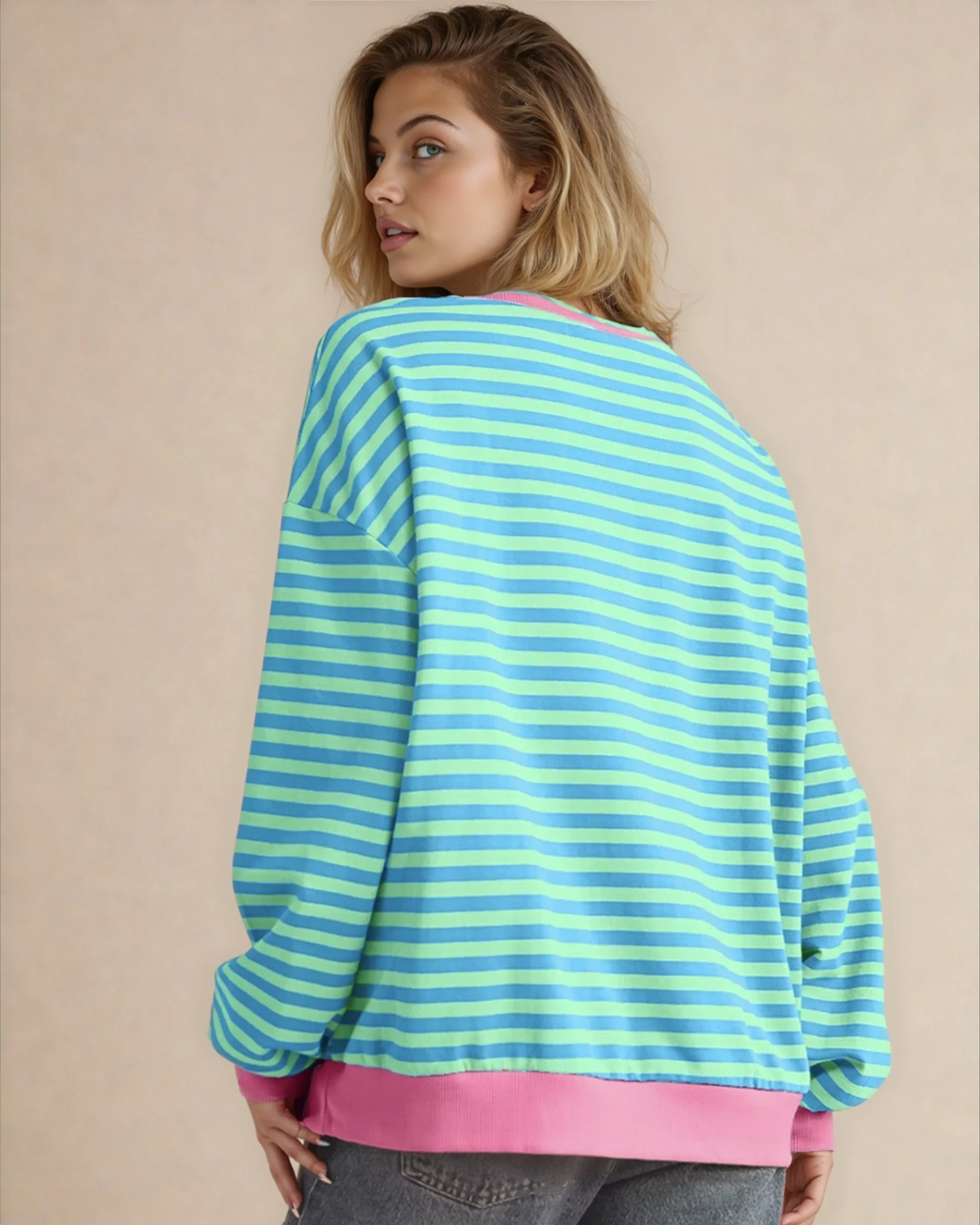 Cameron Oversized Pullover - Blue - Image 4